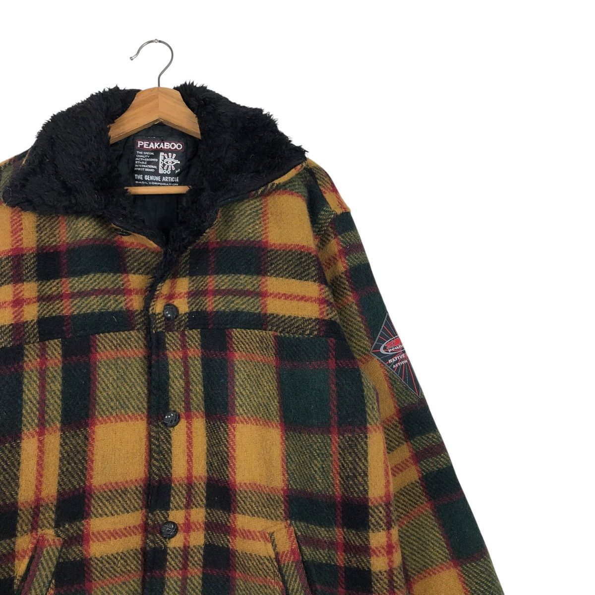 Japanese Brand 🔥VINTAGE WOOL CHORE JACKET PEAKABOO TARTAN ISSEY MIYAKE Size US L / EU 52-54 / 3 - 8 Thumbnail
