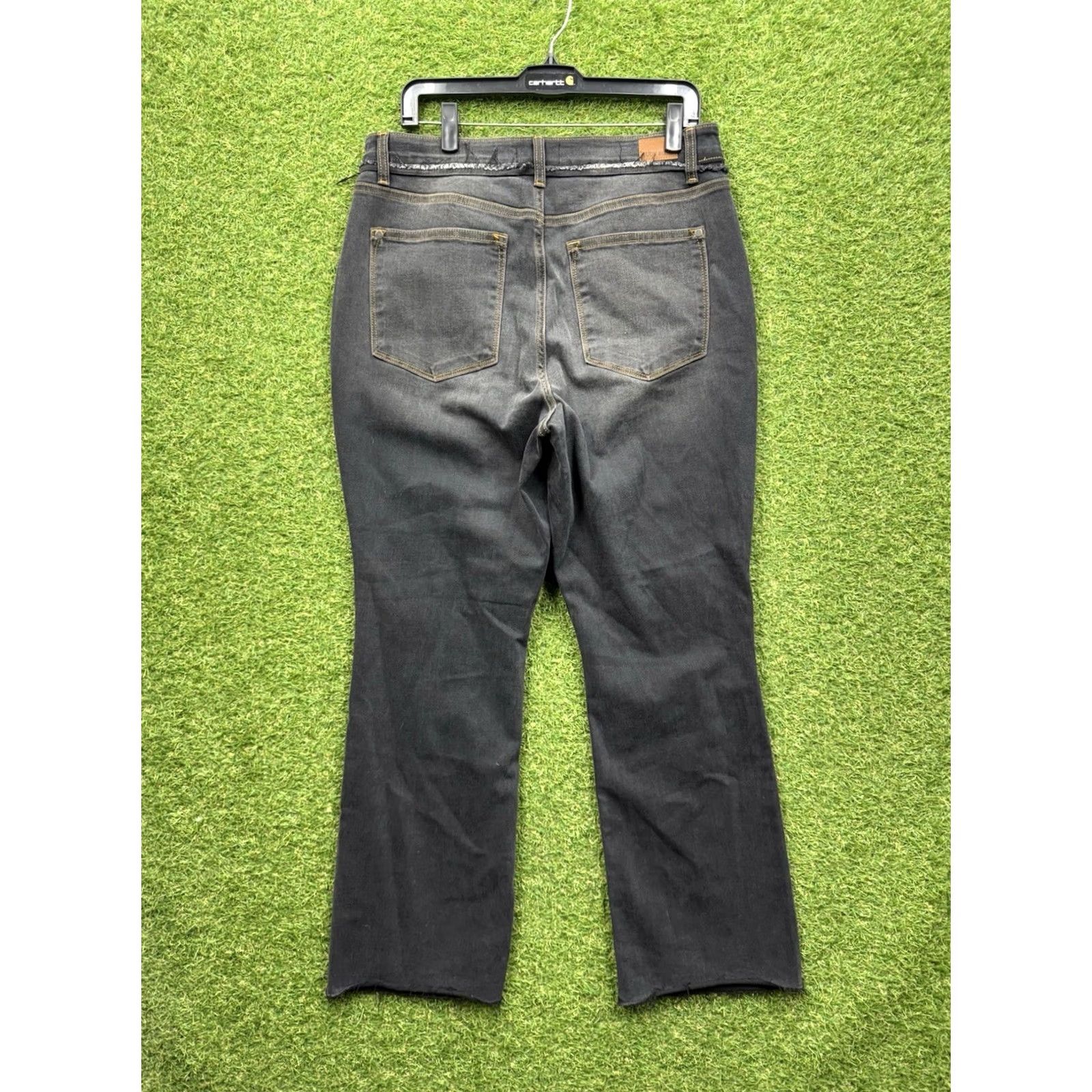 Denime Judy Blue Jeans Womens 14W Slim Bootcut Black Denim Stretch JB82535BK-PL Jeans Size 36" / US 14 / IT 50 - 2 Thumbnail