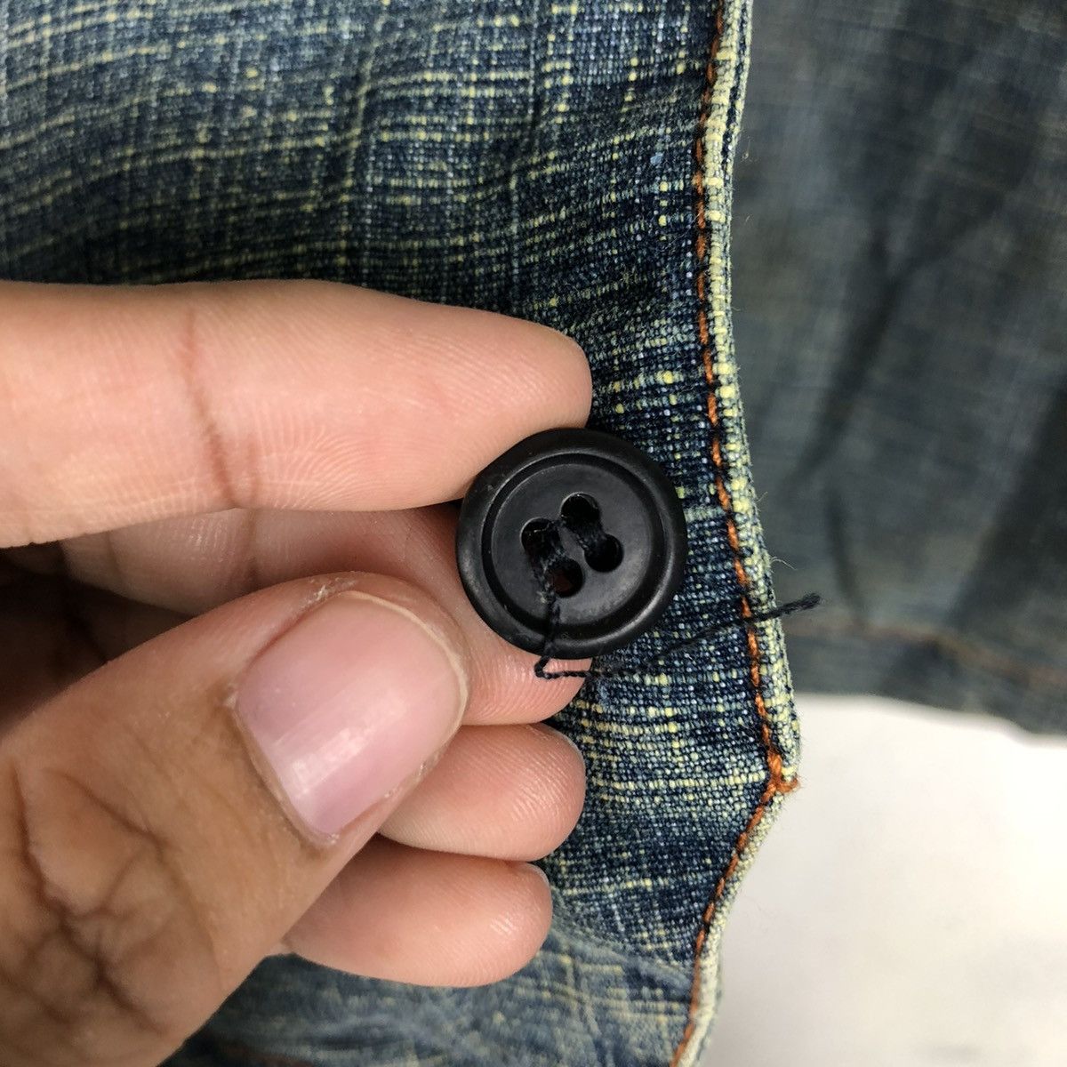 Japanese Brand 🔥CROPPED DENIM BIKER JACKET MIYOSHI JAPAN ISSEY MIYAKE Size US M / EU 48-50 / 2 - 18 Thumbnail