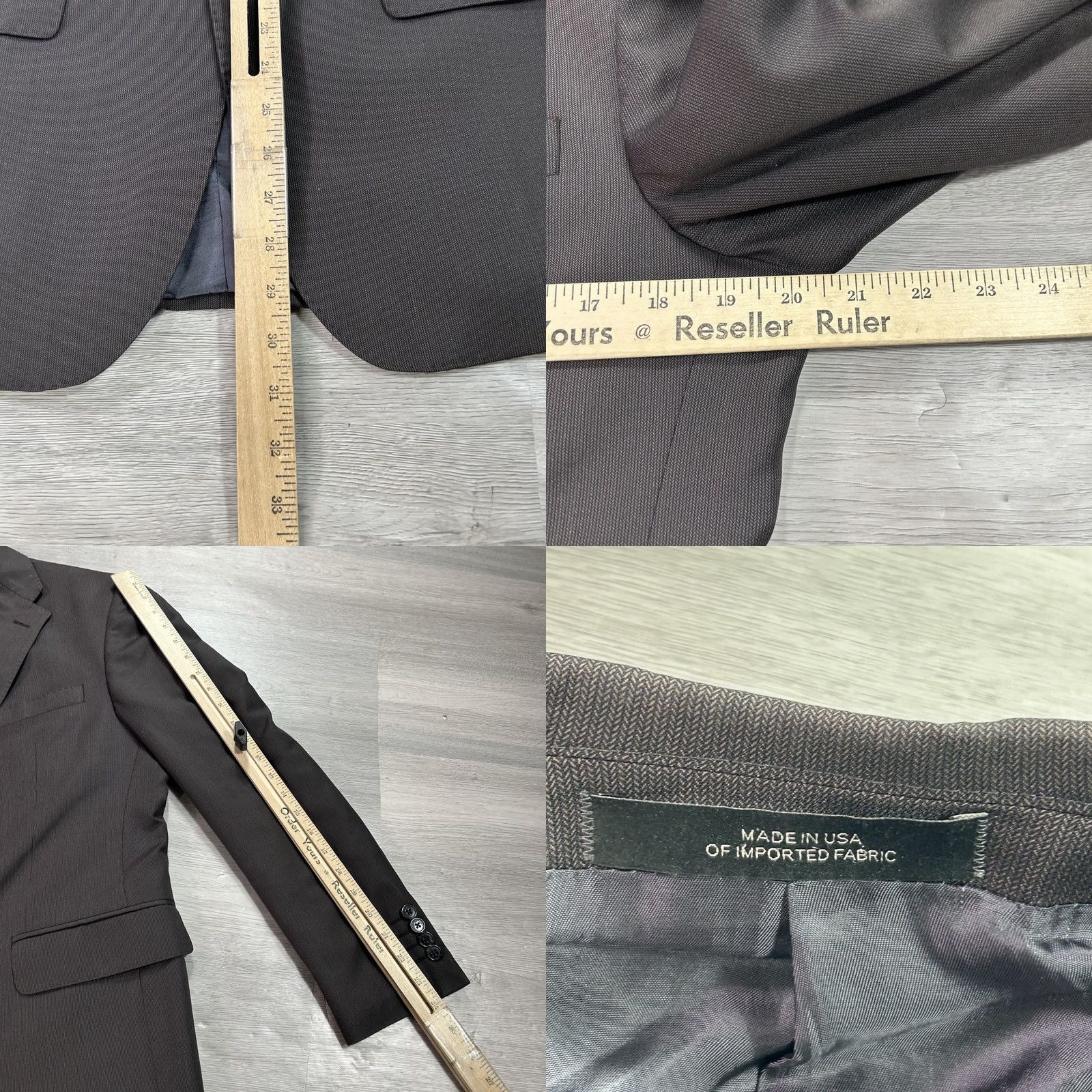 Ermenegildo Zegna Ermenegildo Zegna Suit Jacket Mens 38 Short Brown Wool Silk Herringbone Size US 38 / EU 54 - 8 Thumbnail