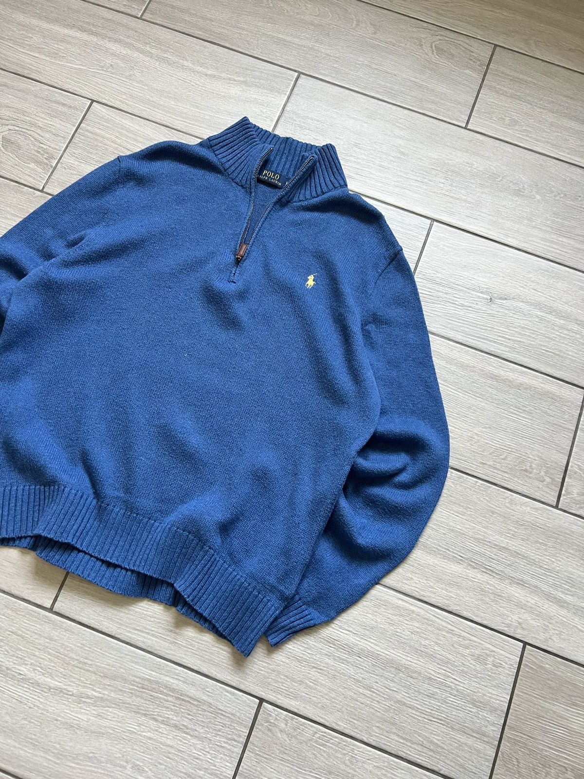 Ralph Lauren Vintage POLO RALPH LAUREN 1/4 Zip Sweater Old Money Size US L / EU 52-54 / 3 - 3 Thumbnail