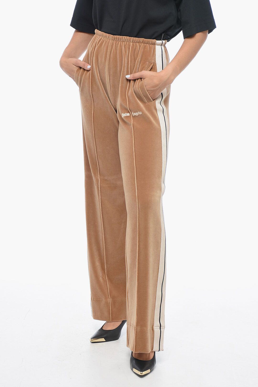 og1mm0724 Velvet Track Pant in Beige