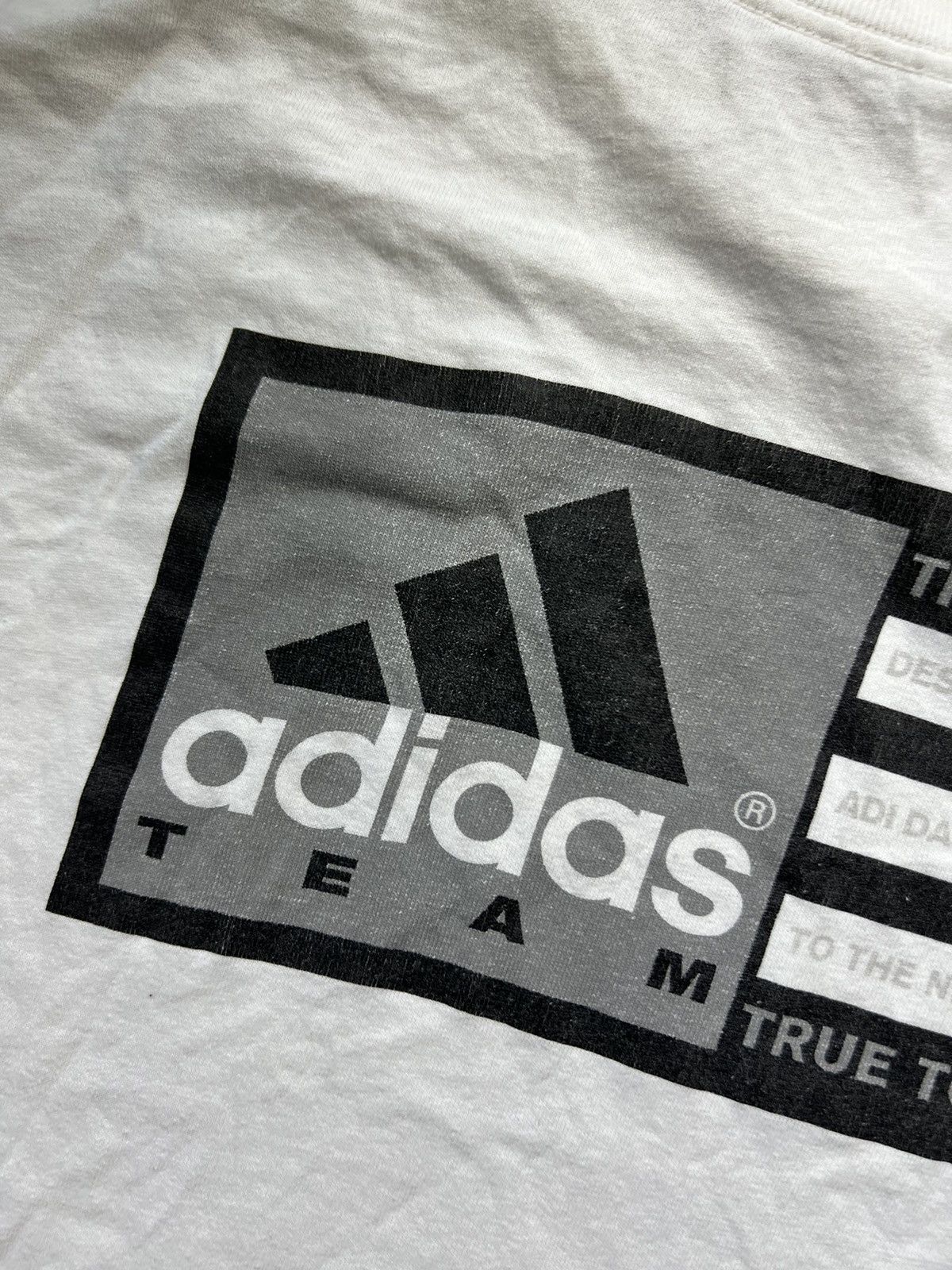 Adidas × Vintage 🕊️ 90’s ADIDAS TEAM RETRO Y2K BIG BACK LOGO TEE Size US M / EU 48-50 / 2 - 8 Thumbnail