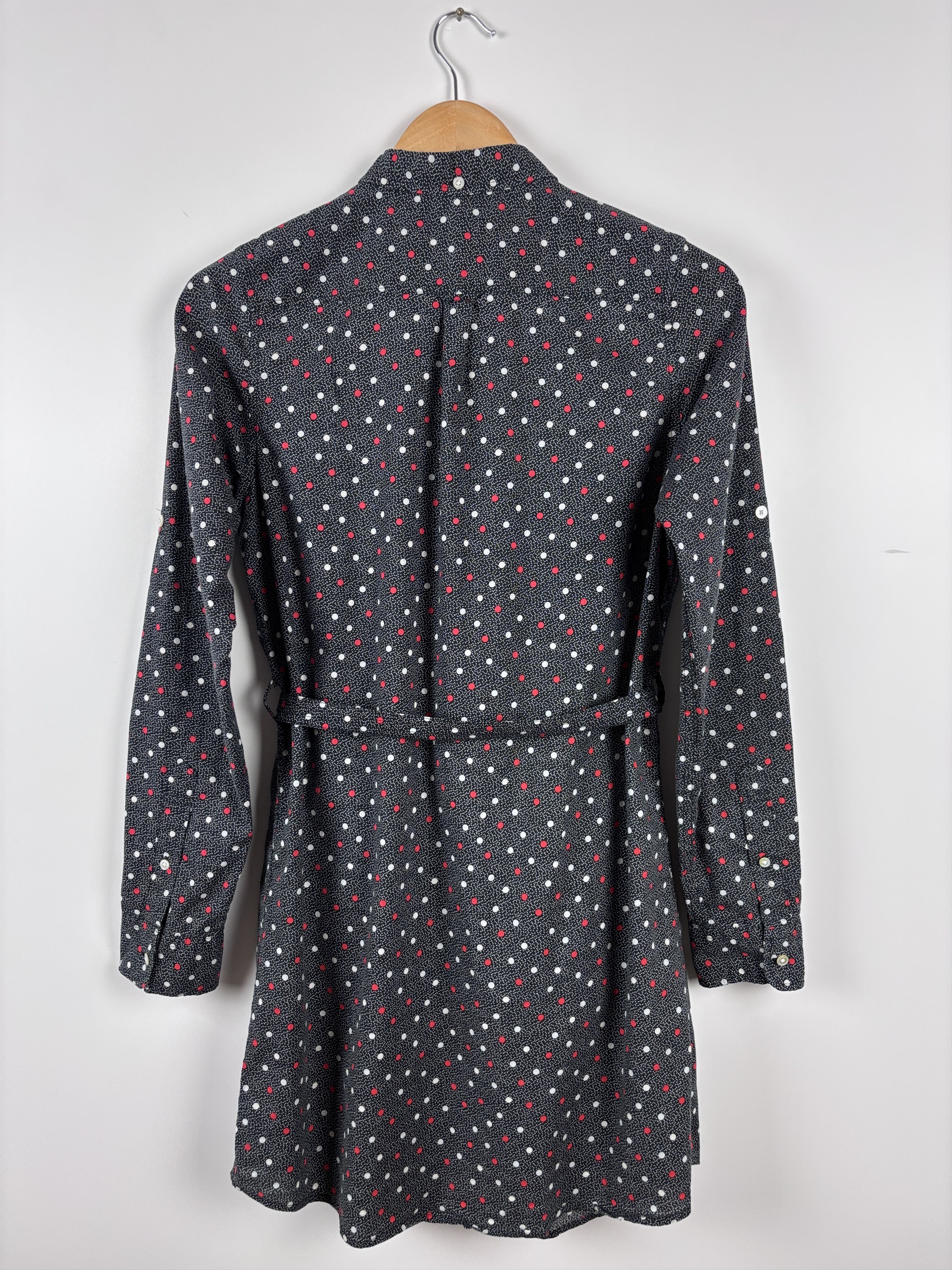 Fred Perry Fred Perry Polka Dot Belted Shirt Dress Gray US 4 / UK 8 Size S / US 4 / IT 40 - 5 Thumbnail