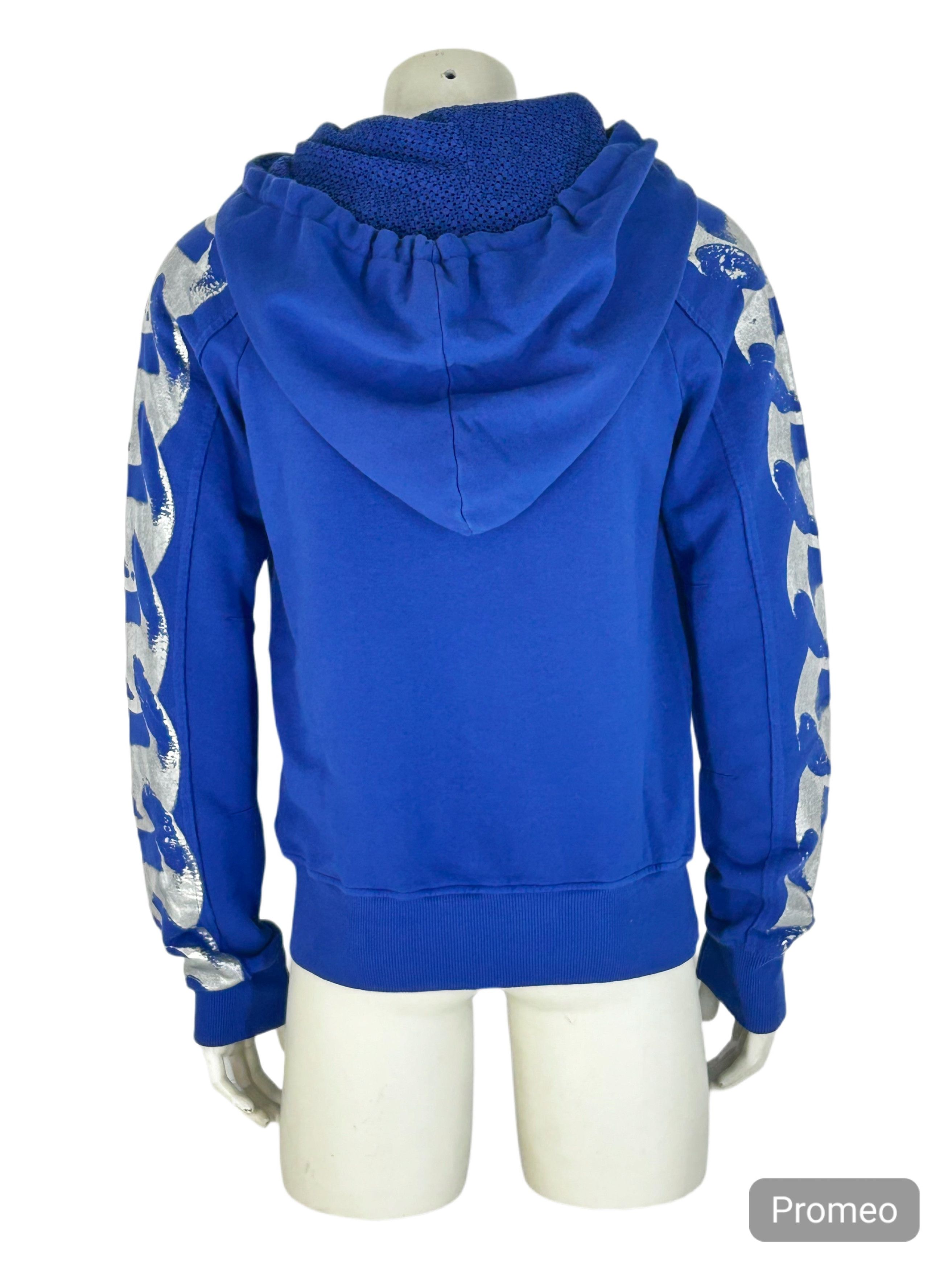 John Galliano John Galliano Royal Blue Oversized Hooded Jersey Size US XXL / EU 58 / 5 - 3 Thumbnail