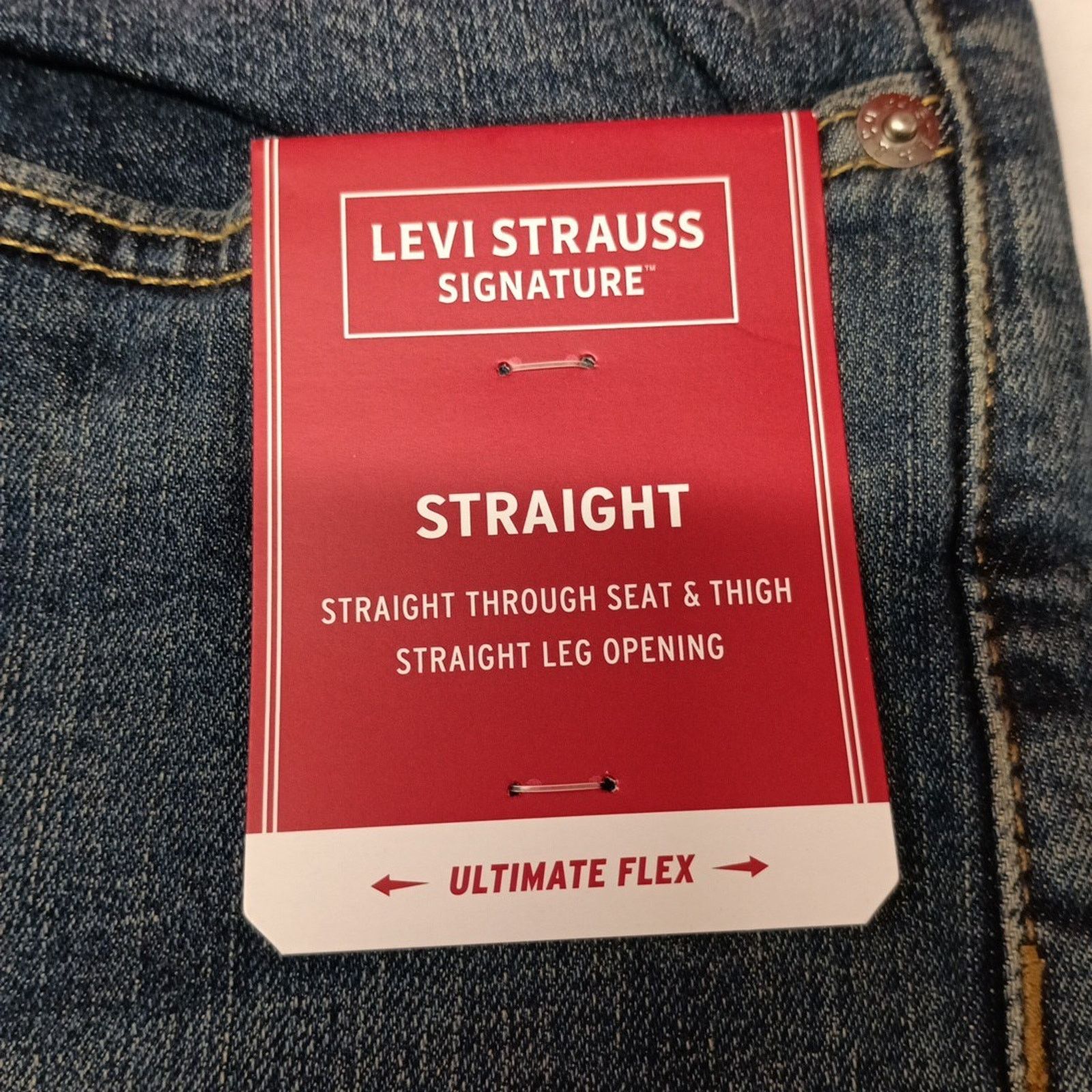 Levi's Signature Levi Straight Jeans Men's 34x34 Blue Ultimate Flex Size US 34 / EU 50 - 5 Thumbnail