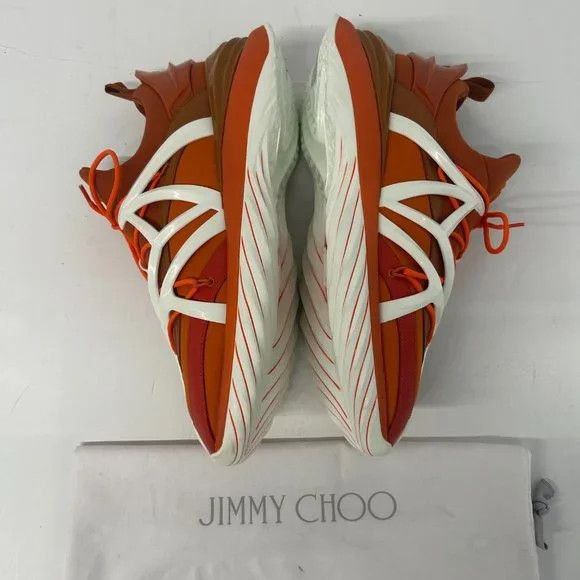 Jimmy Choo Jimmy Choo V Amber Orange Mix Low-Top Sneakers - EU43/US10 Size US 10 / EU 43 - 5 Thumbnail