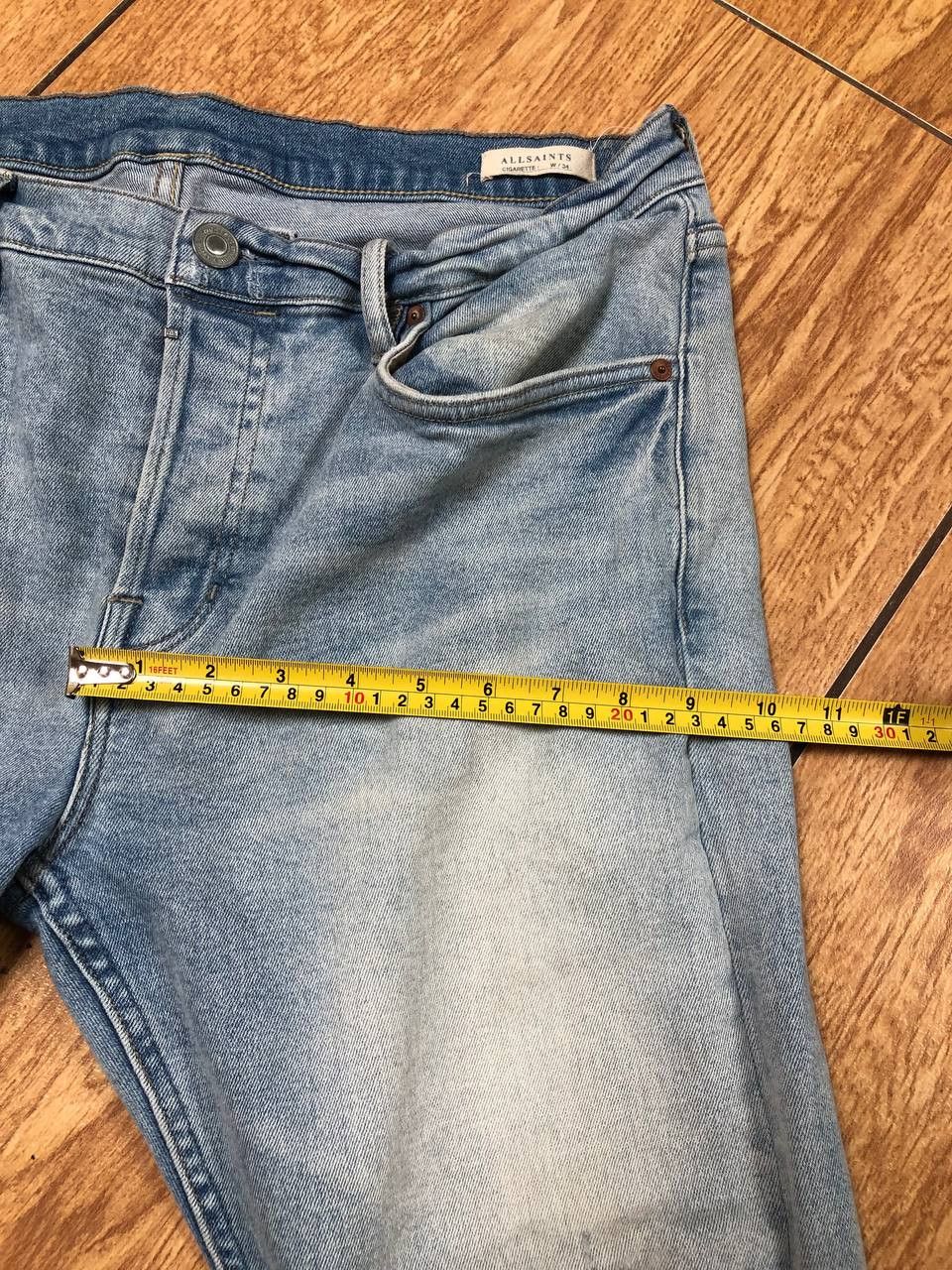 Allsaints Mens AllSaints Cigarette jeans skinny fit stretch denim Size US 34 / EU 50 - 11 Thumbnail