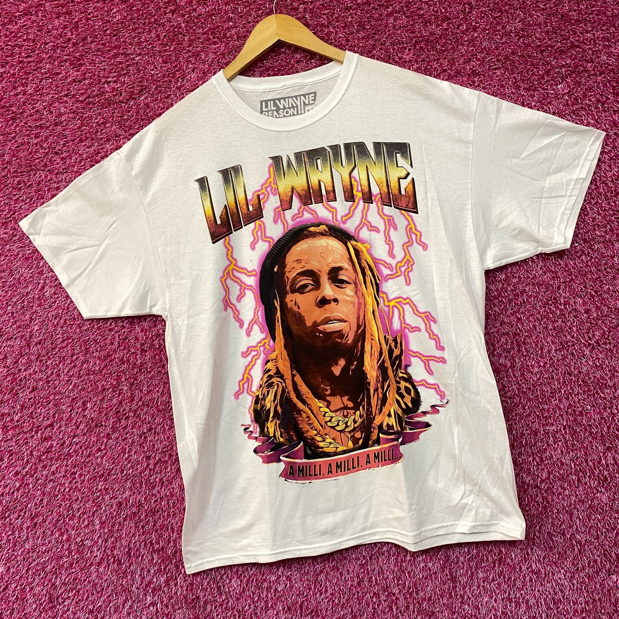 Lil Wayne Reason Lil Wayne A Milli Graphic Design T-Shirt 1X Size US XL / EU 56 / 4 - 3 Thumbnail