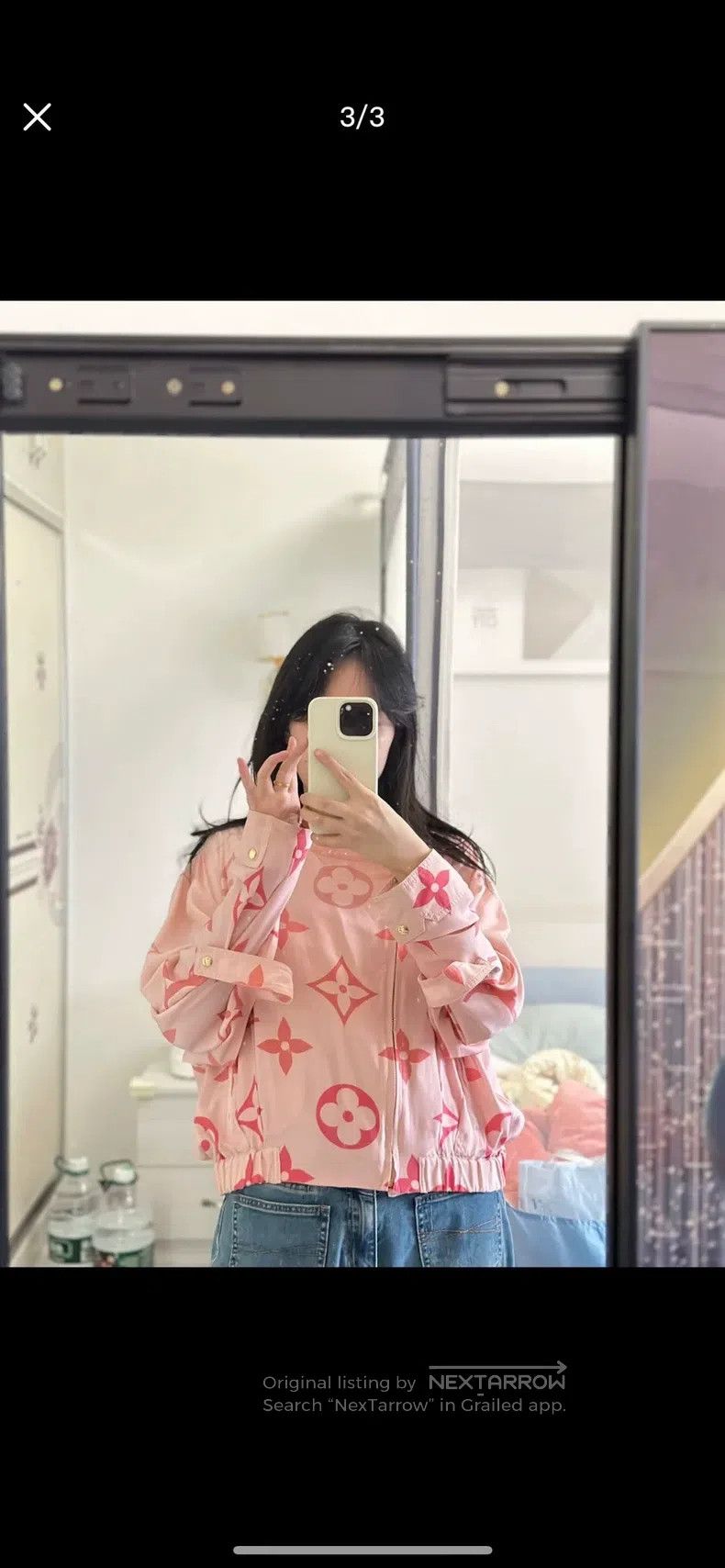 Louis Vuitton Louis Vuitton Pink presbyopic bomber jacket Size XXS / US 00 / IT 34 - 7 Thumbnail
