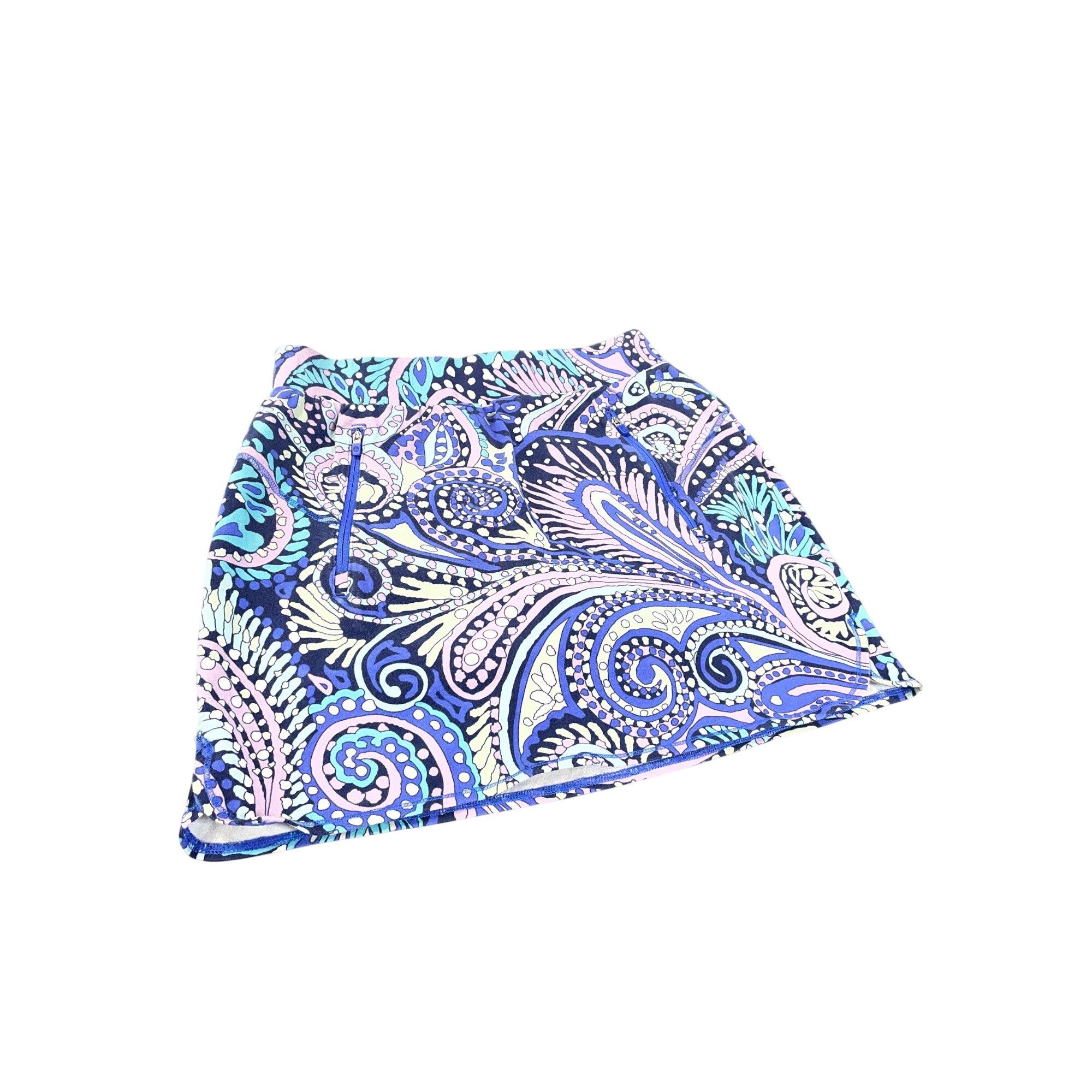 Talbots Talbots Womens Paisley Print Skort SP Blue/Purple Sz SP SKU Size XS / US 0-2 / IT 36-38 - 4 Thumbnail