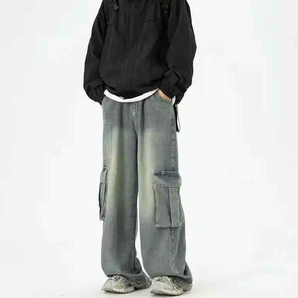 Jean Mitsuoka x Miori Wide Leg Denim Cargo Pant Size US 28 / EU 44 - 2 Thumbnail