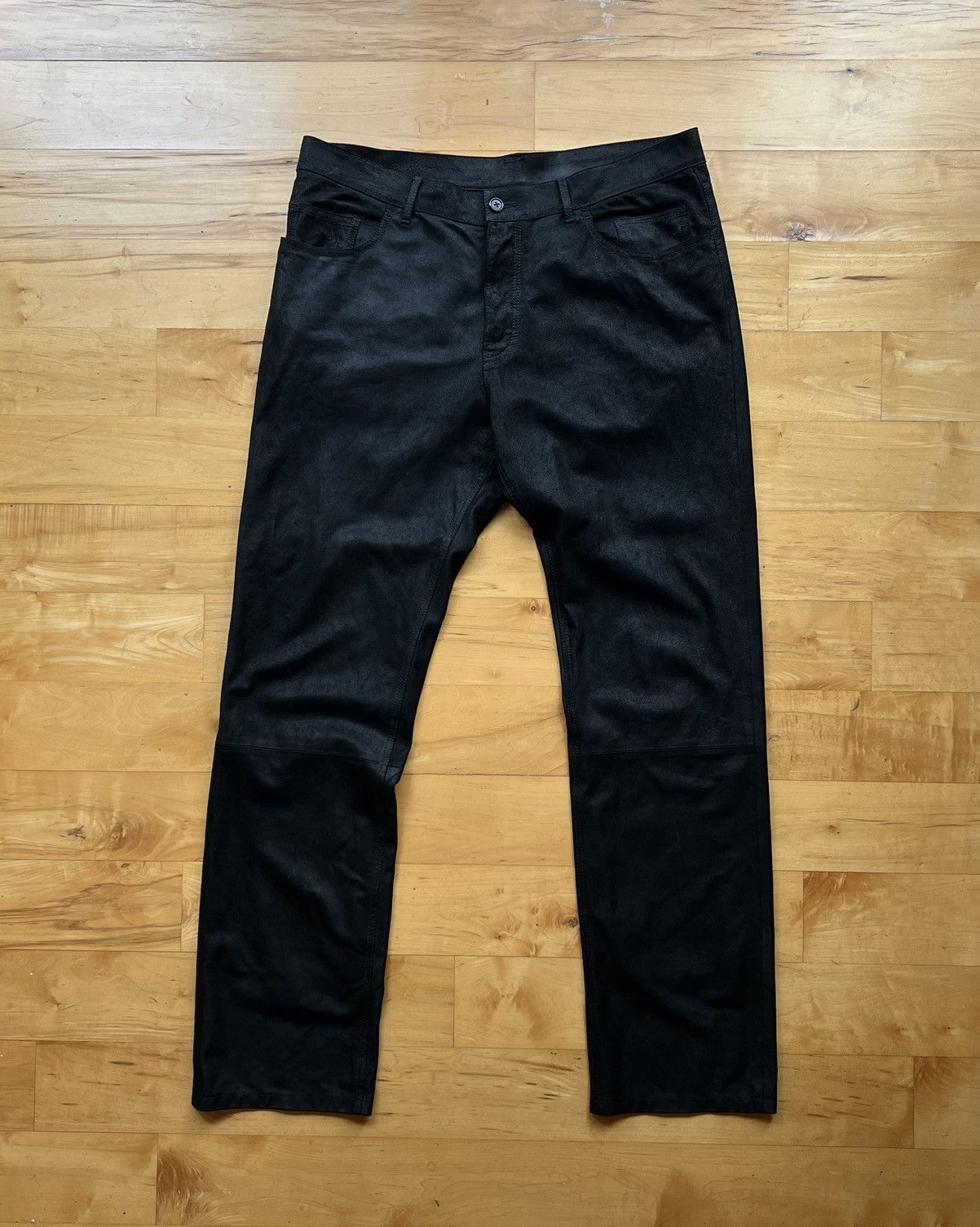 Ann Demeulemeester $2560 Black Calf Leather Angelina Trousers Size US 36 / EU 52 - 10 Thumbnail