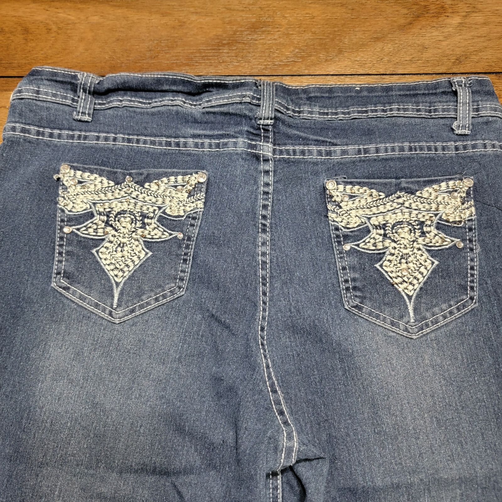 Other Give Me Five Capris w/ Pocket Embroidery & Bling - Size 14 Size 36" / US 14 / IT 50 - 4 Thumbnail