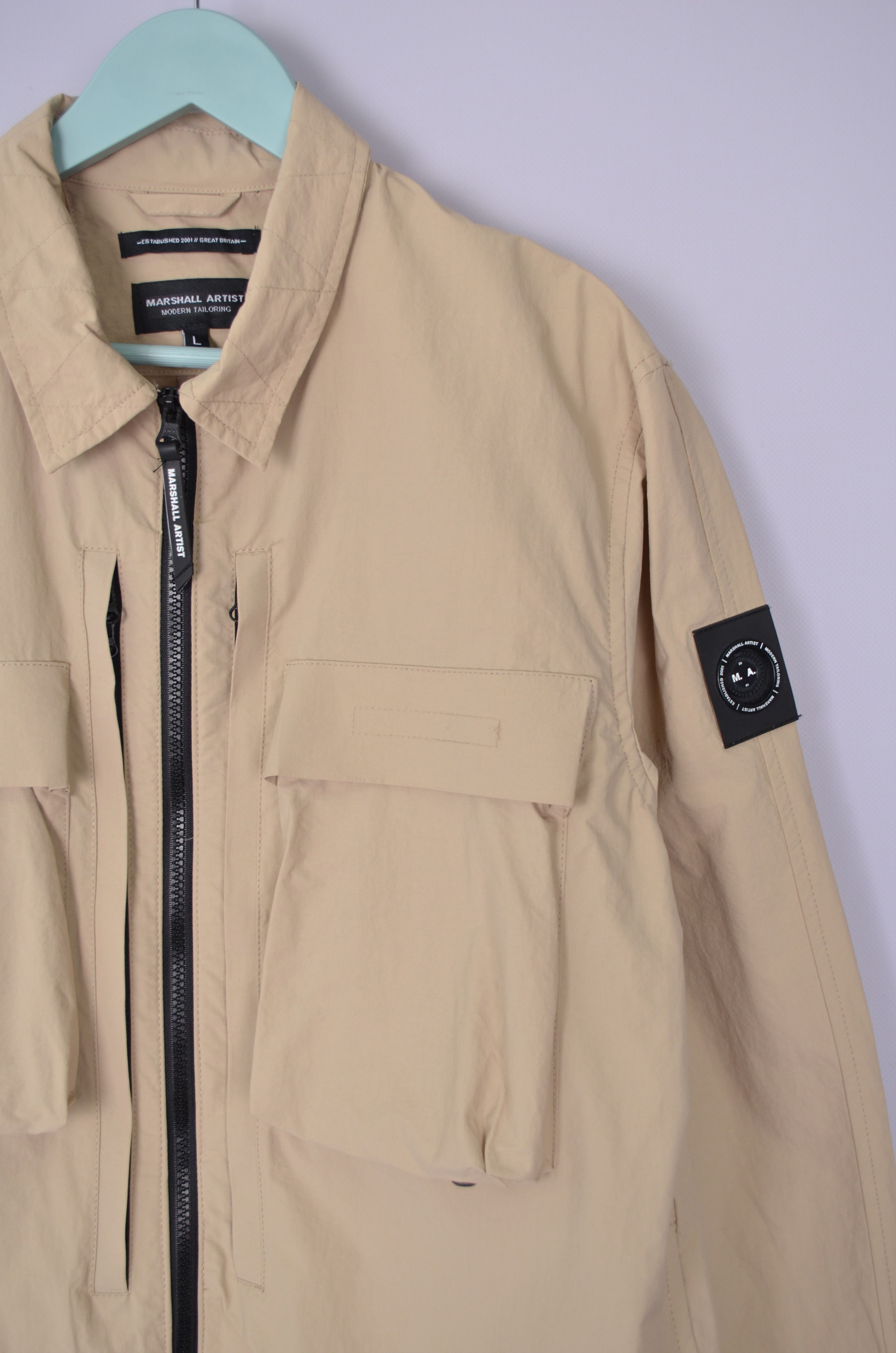 Marshall Artist Mens Marshall Artist Beige Full Zip Jacket Size L Size US L / EU 52-54 / 3 - 4 Thumbnail