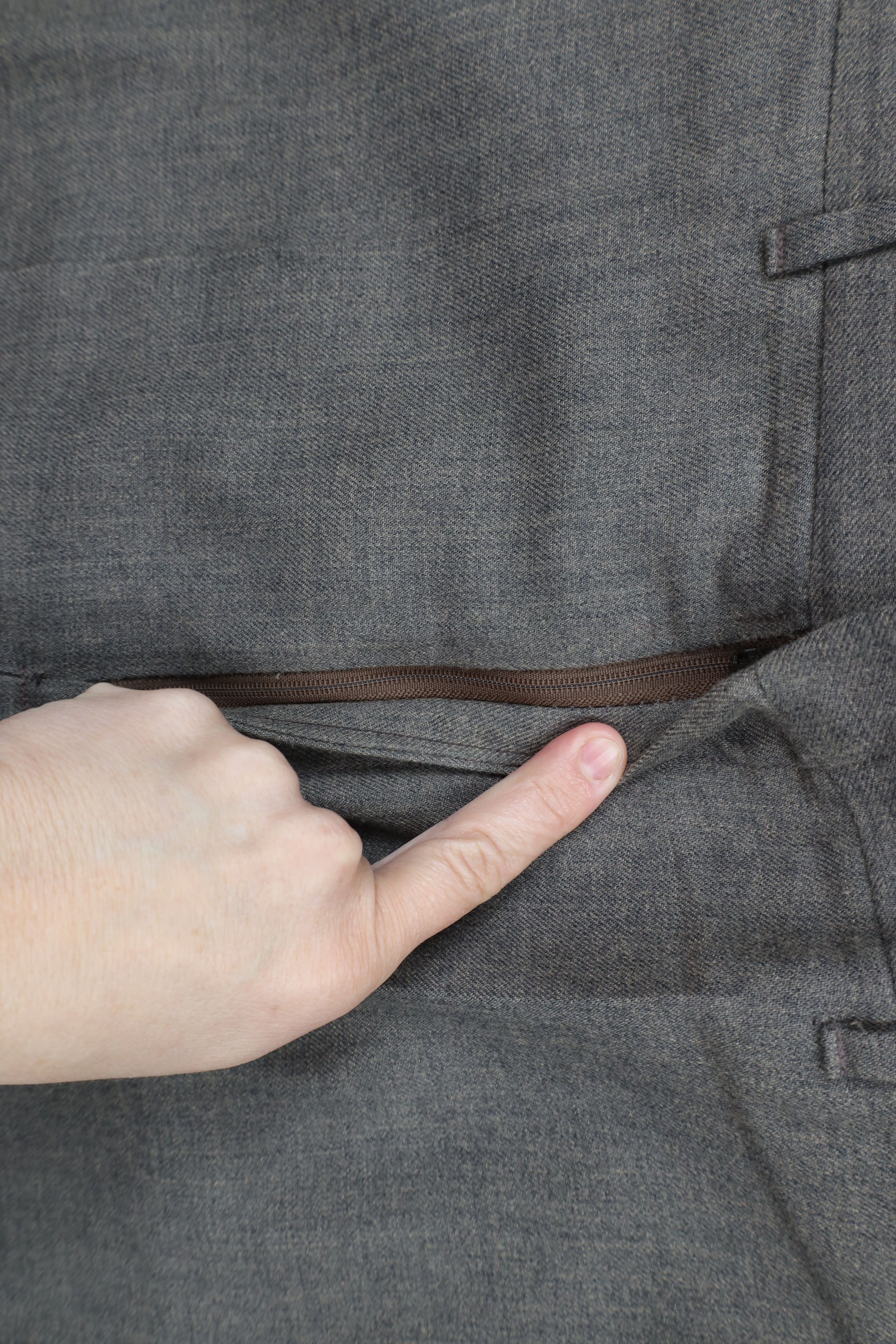 Vintage Vintage 70s Streetwear Front Wide Leg Chino Pants Brown Size US 34 / EU 50 - 5 Thumbnail