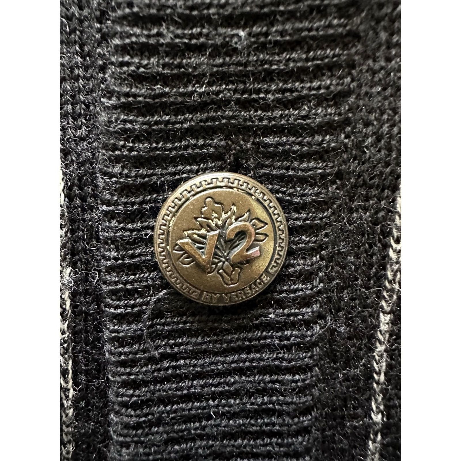 Versace VINTAGE Versace Vest Wool 100% Black Mens S 90s RARE Classic Jazz Party/Cocktail Formal Casual Business Mid-Length Button Back Size US S / EU 44-46 / 1 - 2 Thumbnail