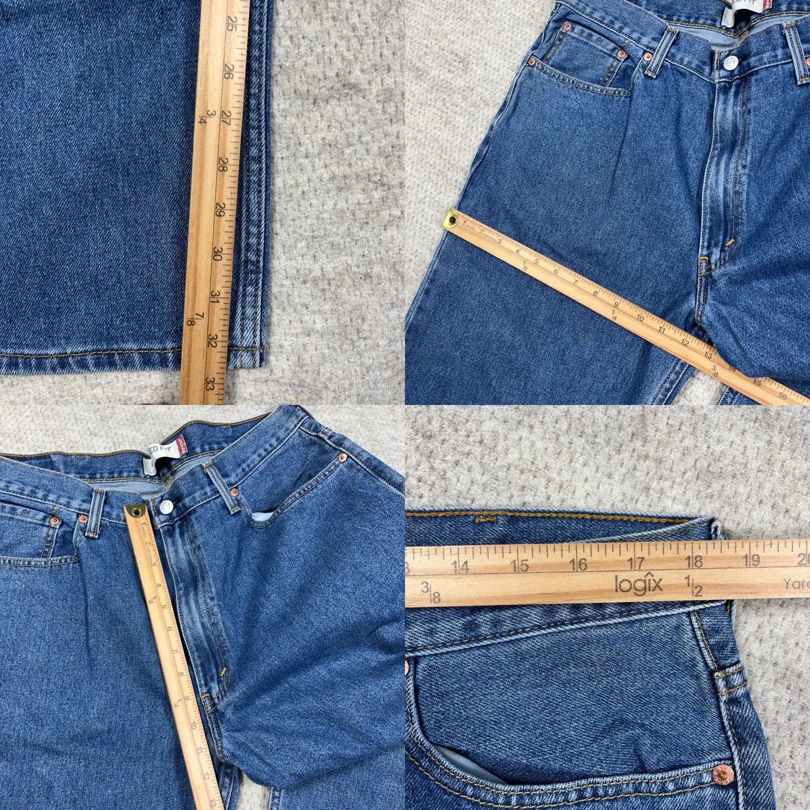 Levi's VINTAGE Levi's 550 Jeans Men 38x34 Relaxed Fit Straight Leg Blue 90s Mens Regular Denim 5-Pocket Design Baggy VTG Y2K Size US 38 / EU 54 - 9 Thumbnail