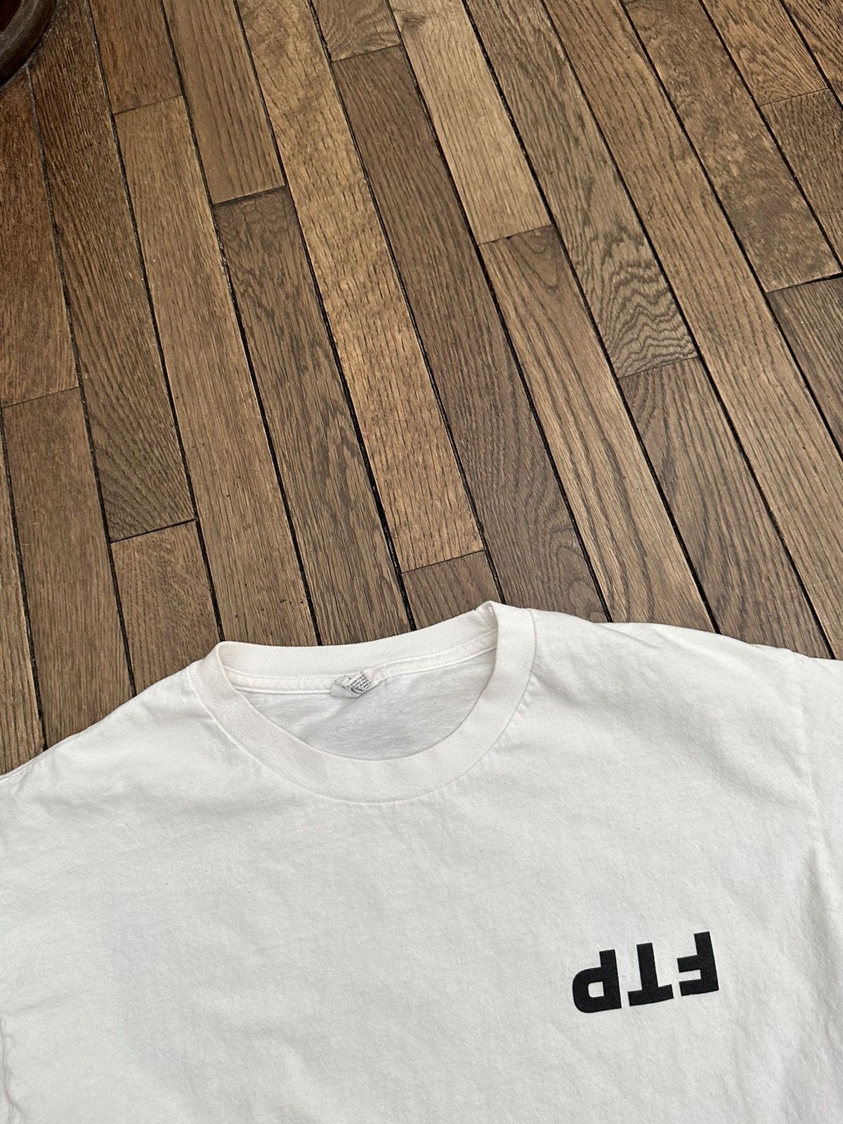 Fuck The Population Fuck The Population White Upside Down Reverse Logo Tee Large Size US L / EU 52-54 / 3 - 5 Thumbnail