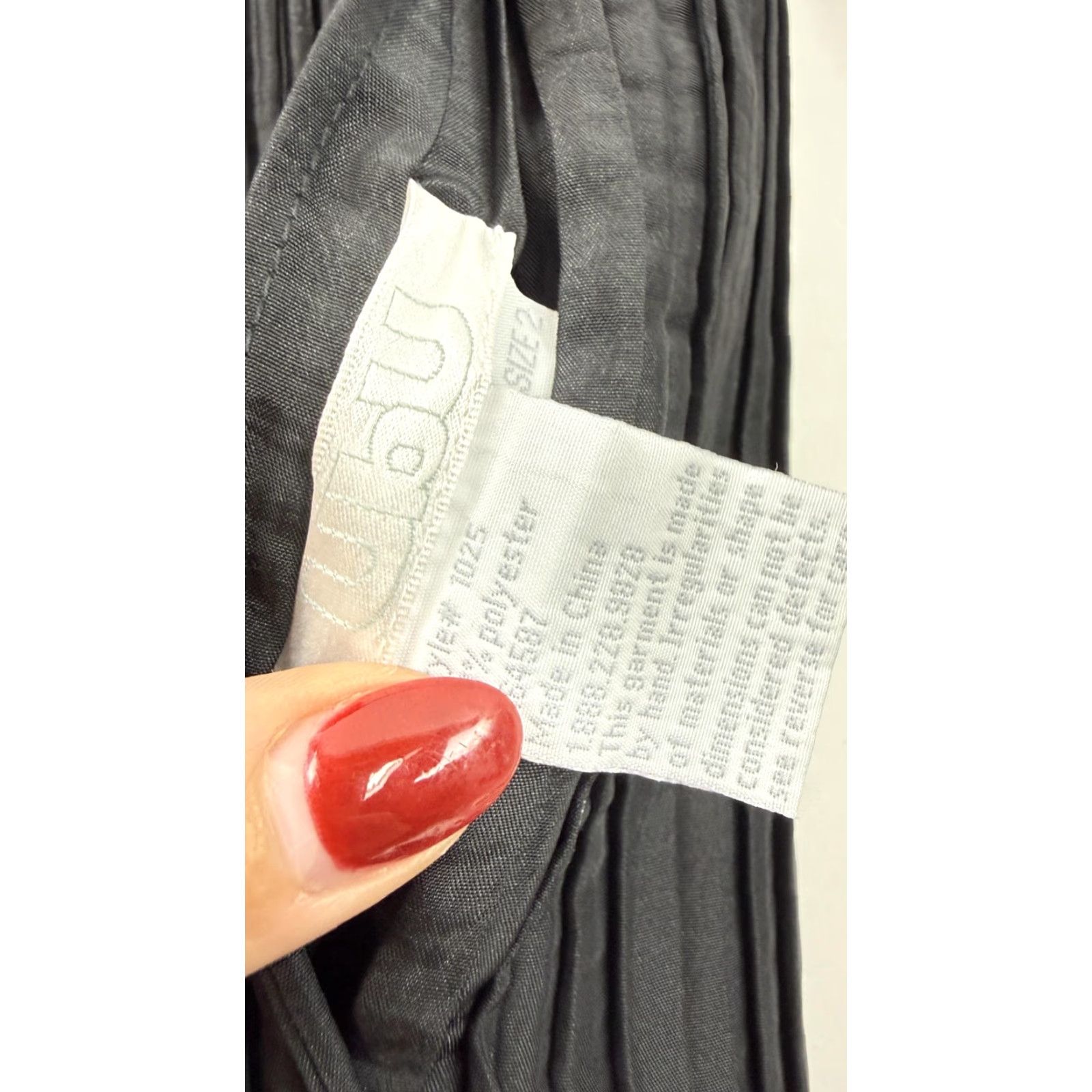 Fubu UBU Jacket Womens Medium Black Reversible Bamboo Print Crinkle Travel Coat Size XS / US 0-2 / IT 36-38 - 3 Thumbnail