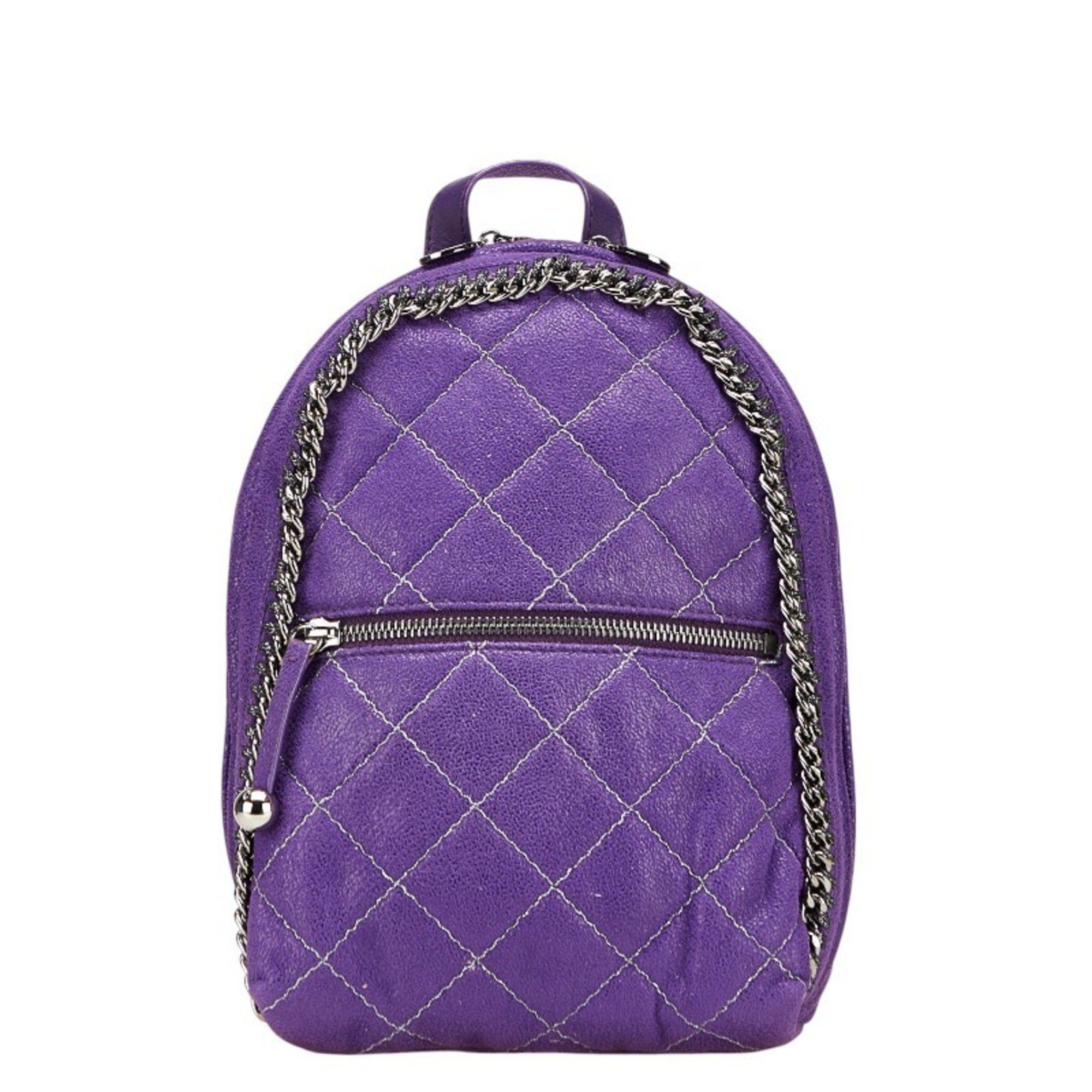 Stella McCartney Stella McCartney Backpack Purple Polyester Leather Women's Size ONE SIZE - 1 Thumbnail