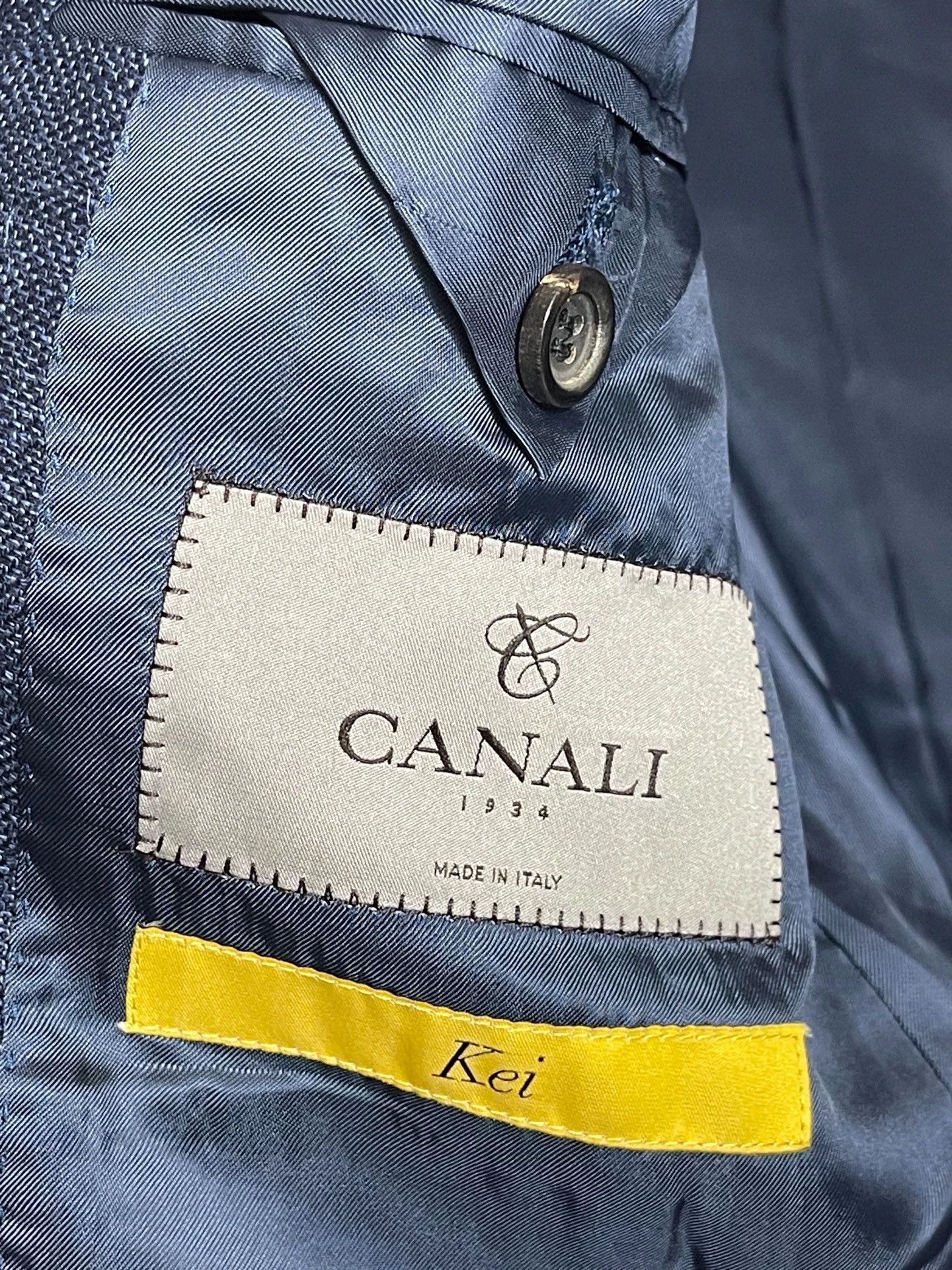 Canali Canali Stand Collar Suit Jacket 52 New with Tags Size US L / EU 52-54 / 3 - 7 Thumbnail