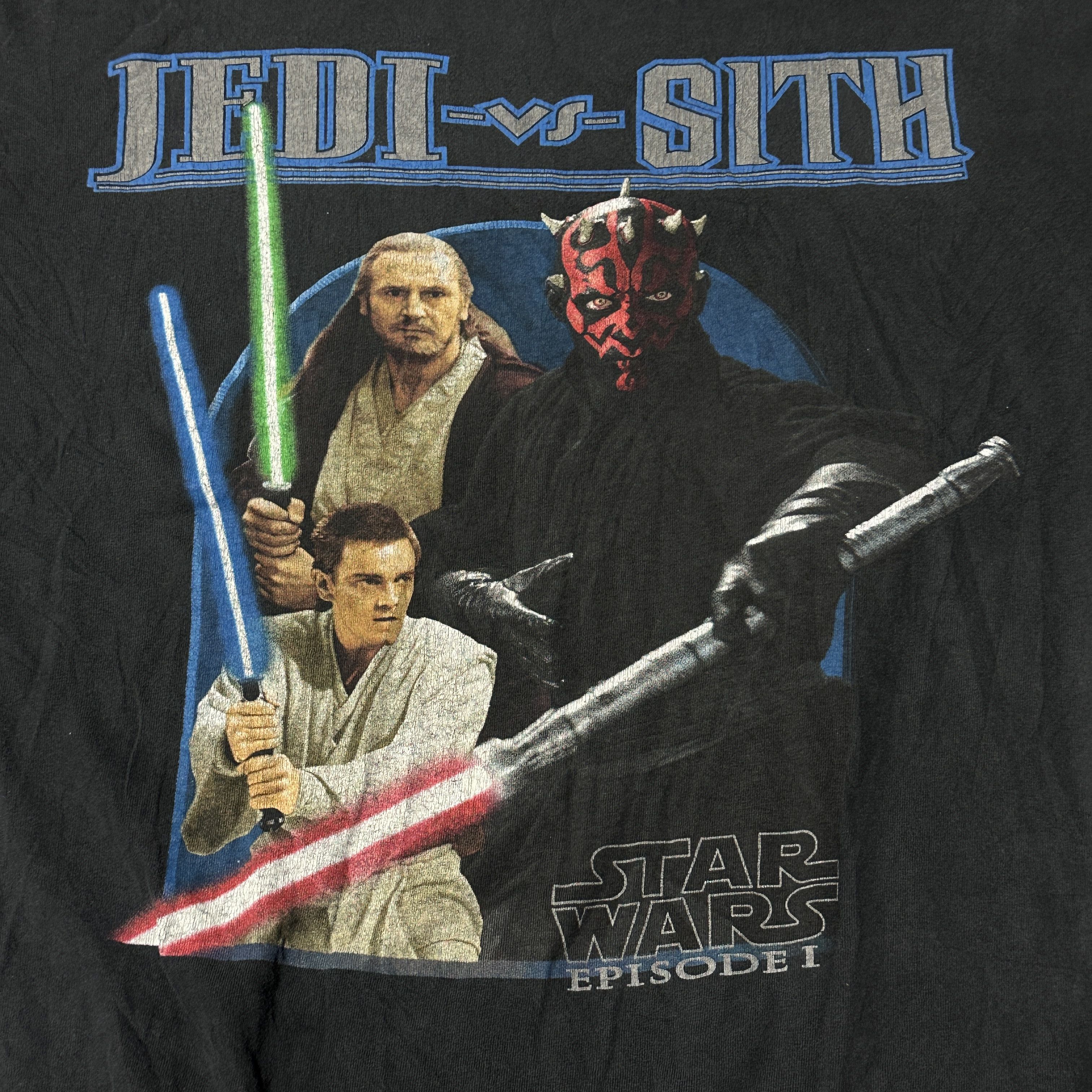 Star Wars 90s Vintage Star Wars Jedi vs Sith Graphic T-Shirt Size Large Size US L / EU 52-54 / 3 - 2 Thumbnail