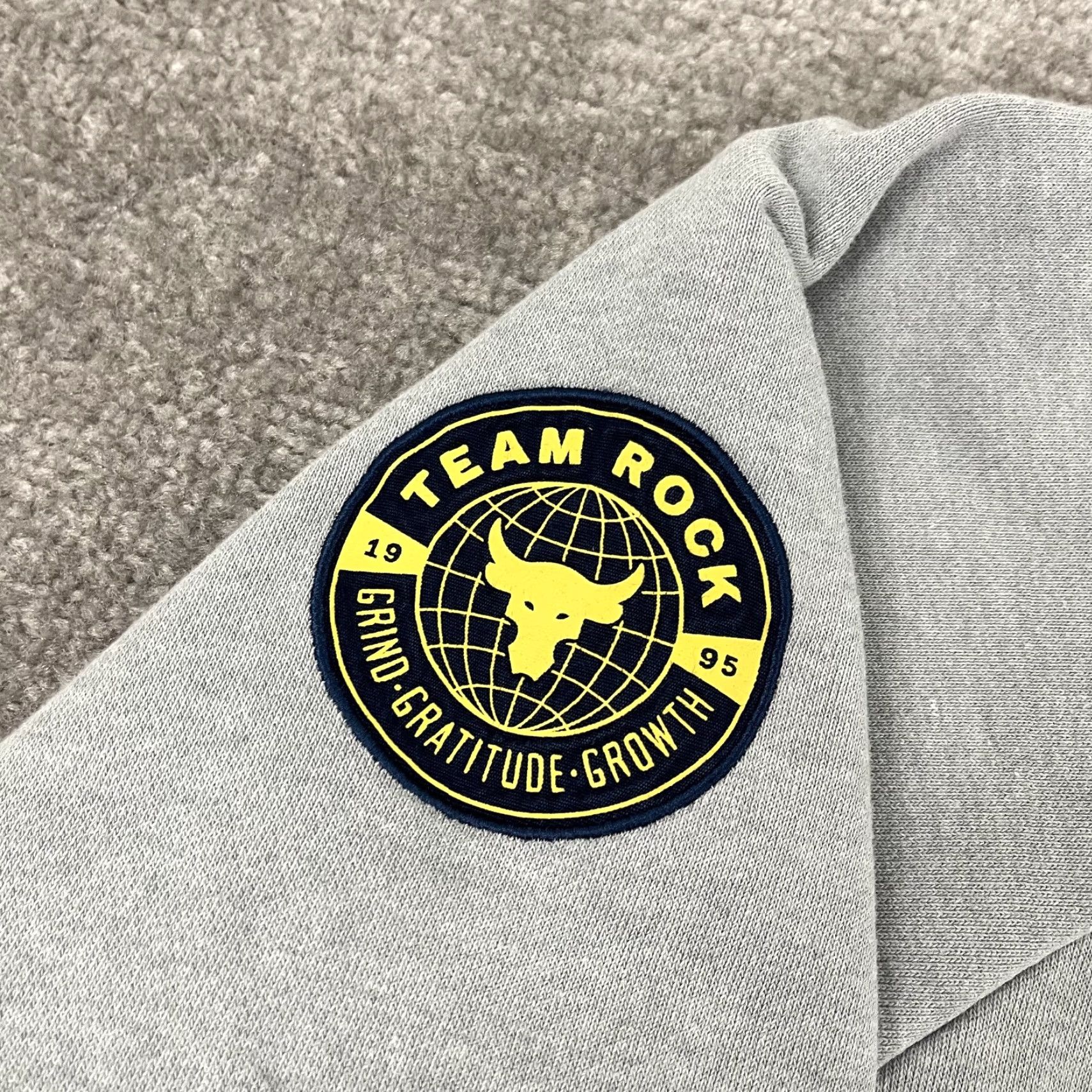 Under Armour Under Armour Project Rock Hoodie Adult XL Gray Blue Workout Gym Full Zip Hooded Pockets Mens Size US XL / EU 56 / 4 - 3 Thumbnail