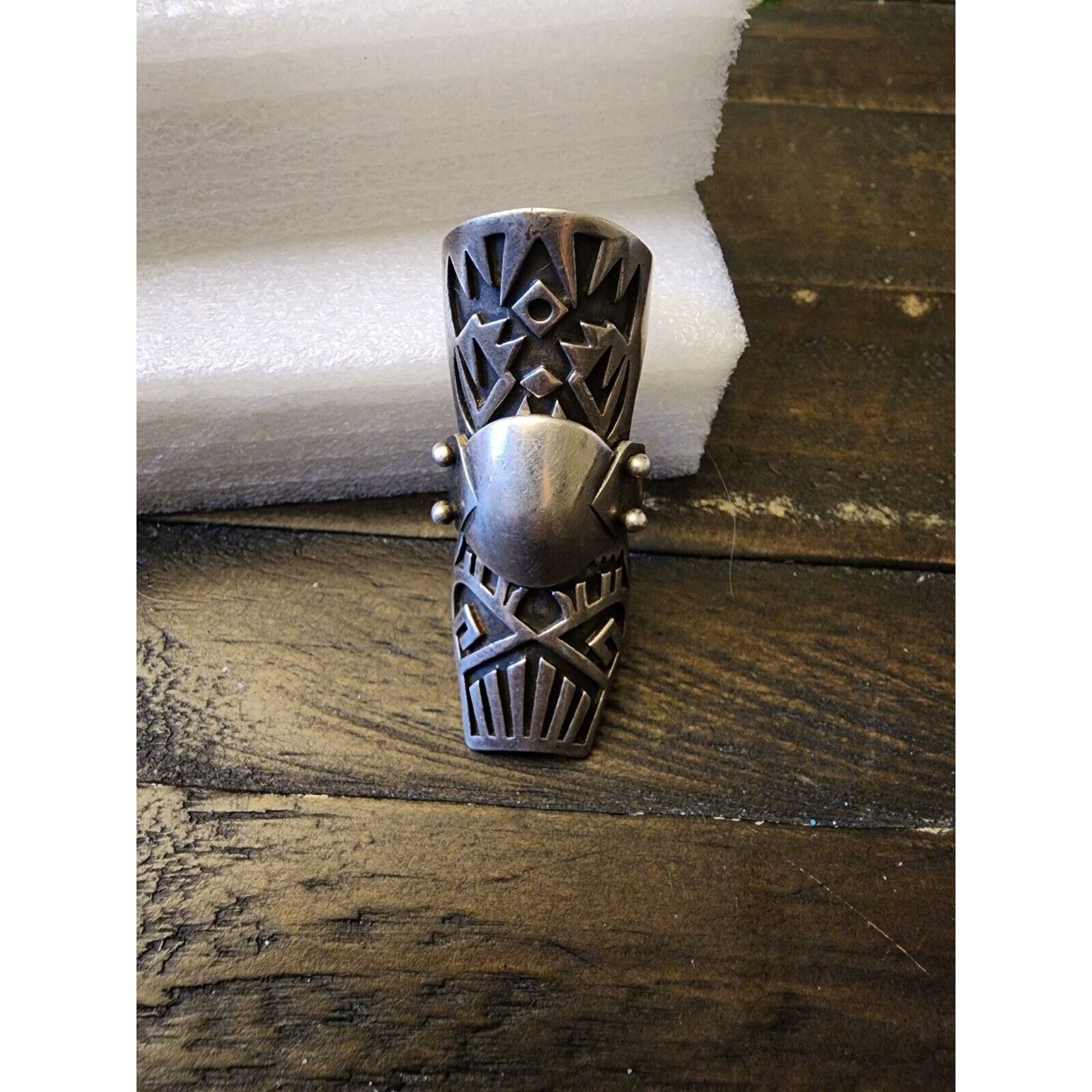 Other Full Finger Knuckle Armor Ring 925 Sterling Silver Medieval Size ONE SIZE - 1 Thumbnail