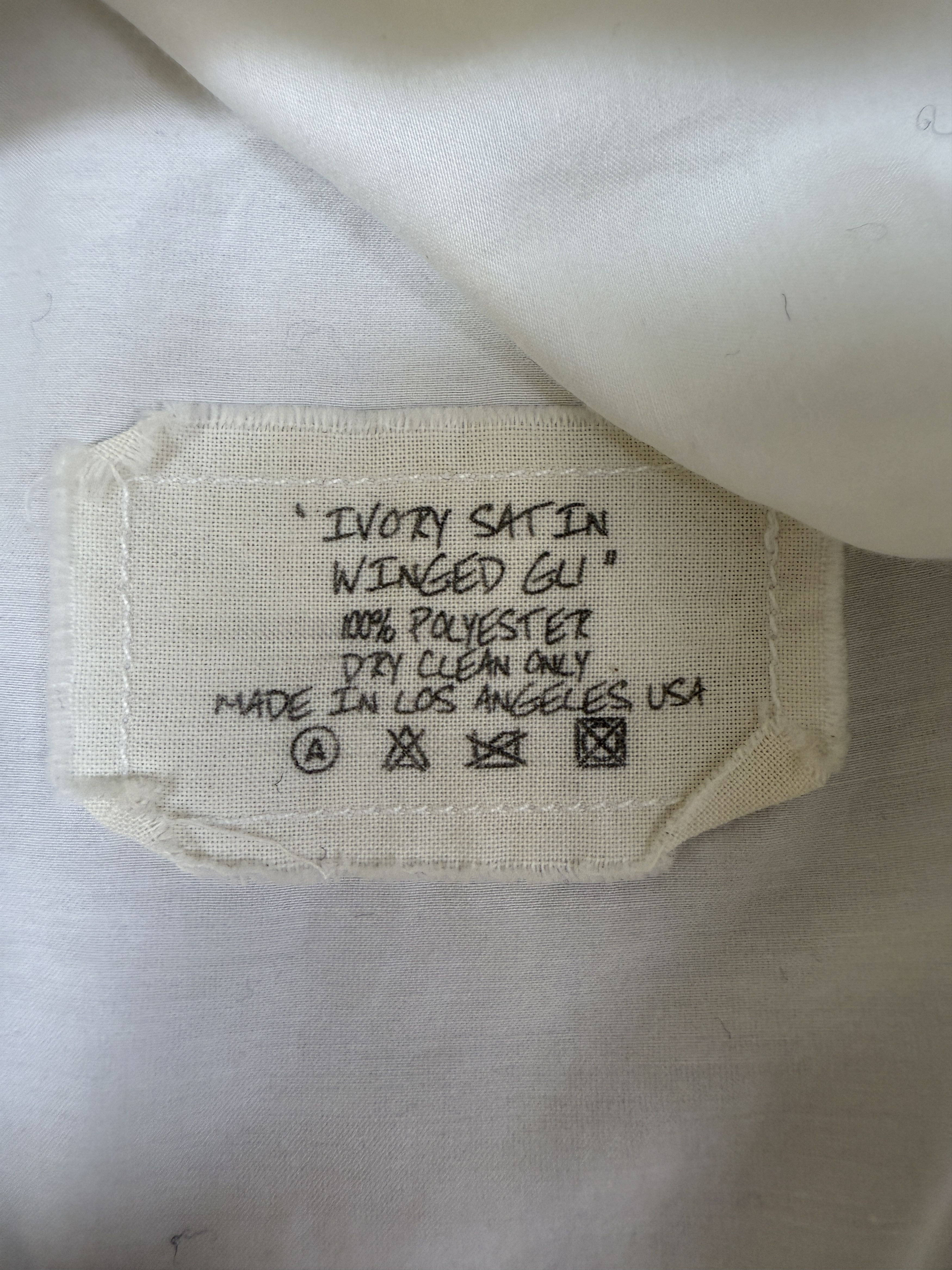 Greg Lauren Greg Lauren Ivory Satin Winged GL1 Size US M / EU 48-50 / 2 - 4 Thumbnail