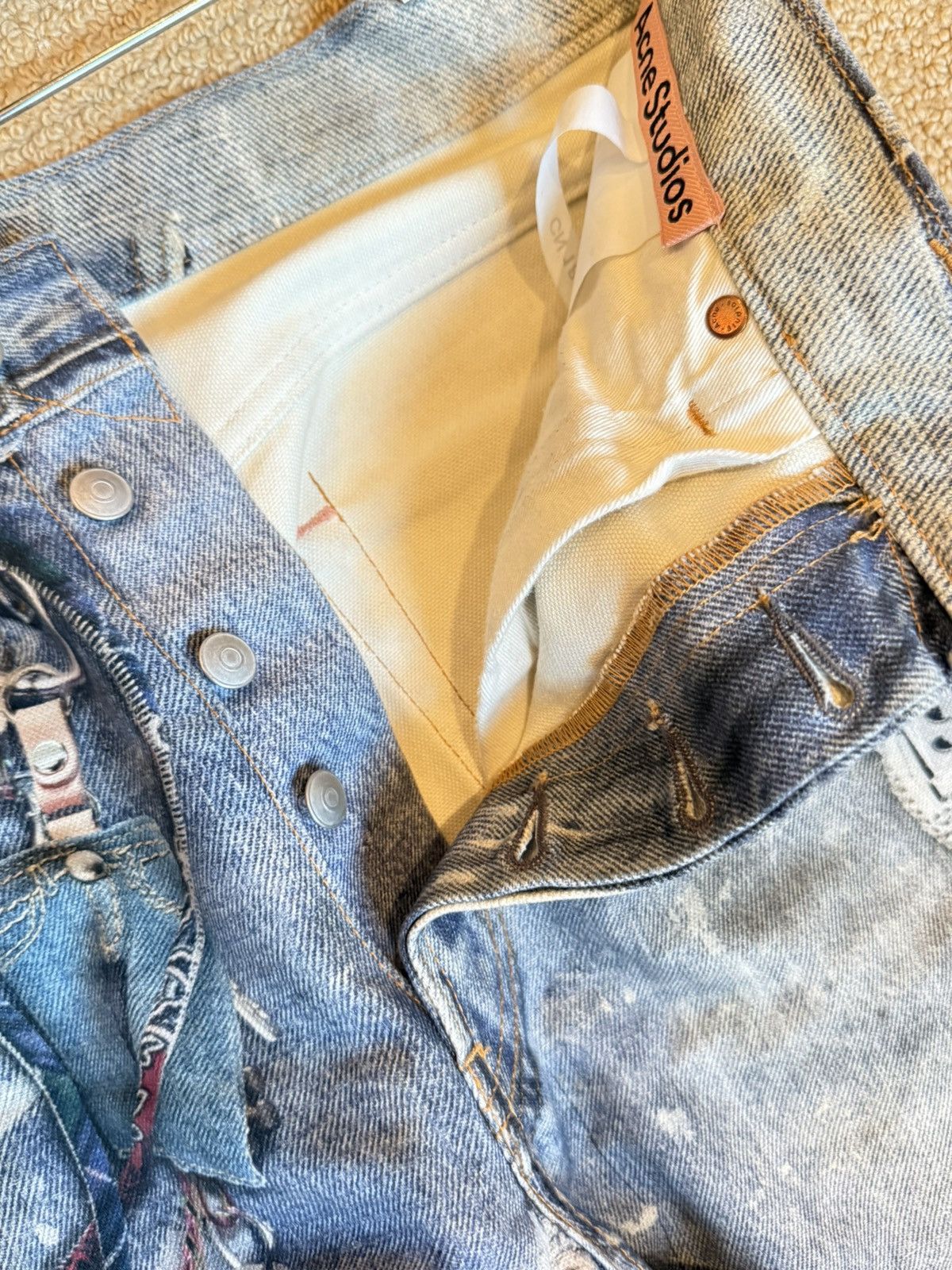 Acne Studios Acne Studios Printed Denim Size US 31 - 13 Thumbnail