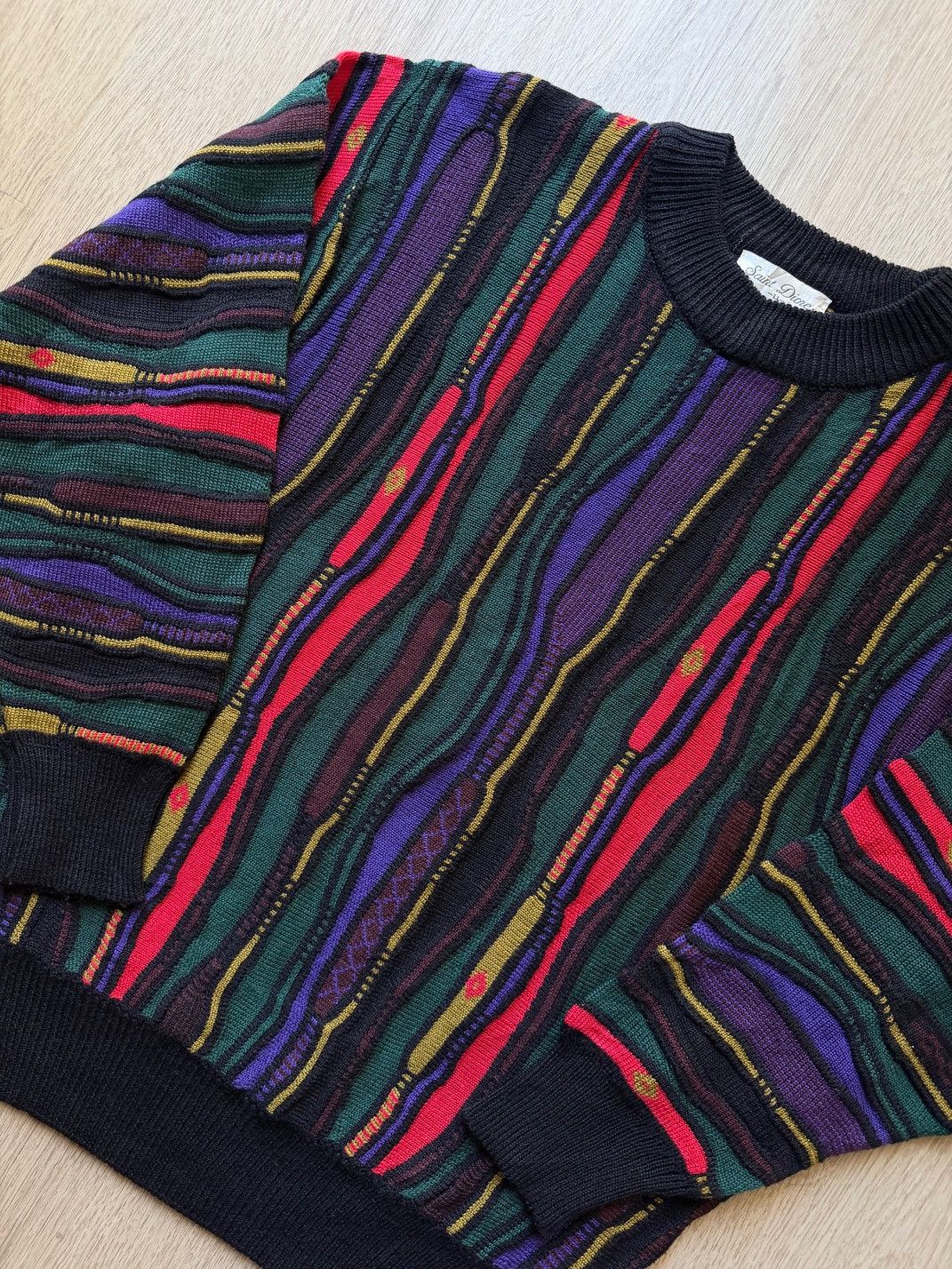 Coogi Vintage 90s Saint Diore Coogi Style 3D Knit Size L Size US L / EU 52-54 / 3 - 2 Thumbnail