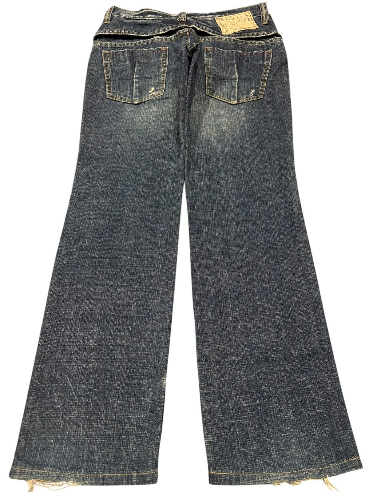 Japanese Brand × Seditionaries 90s Vtg AntGauge Japanese Double Waist Distressed Punk Jeans Size US 29 - 2 Thumbnail