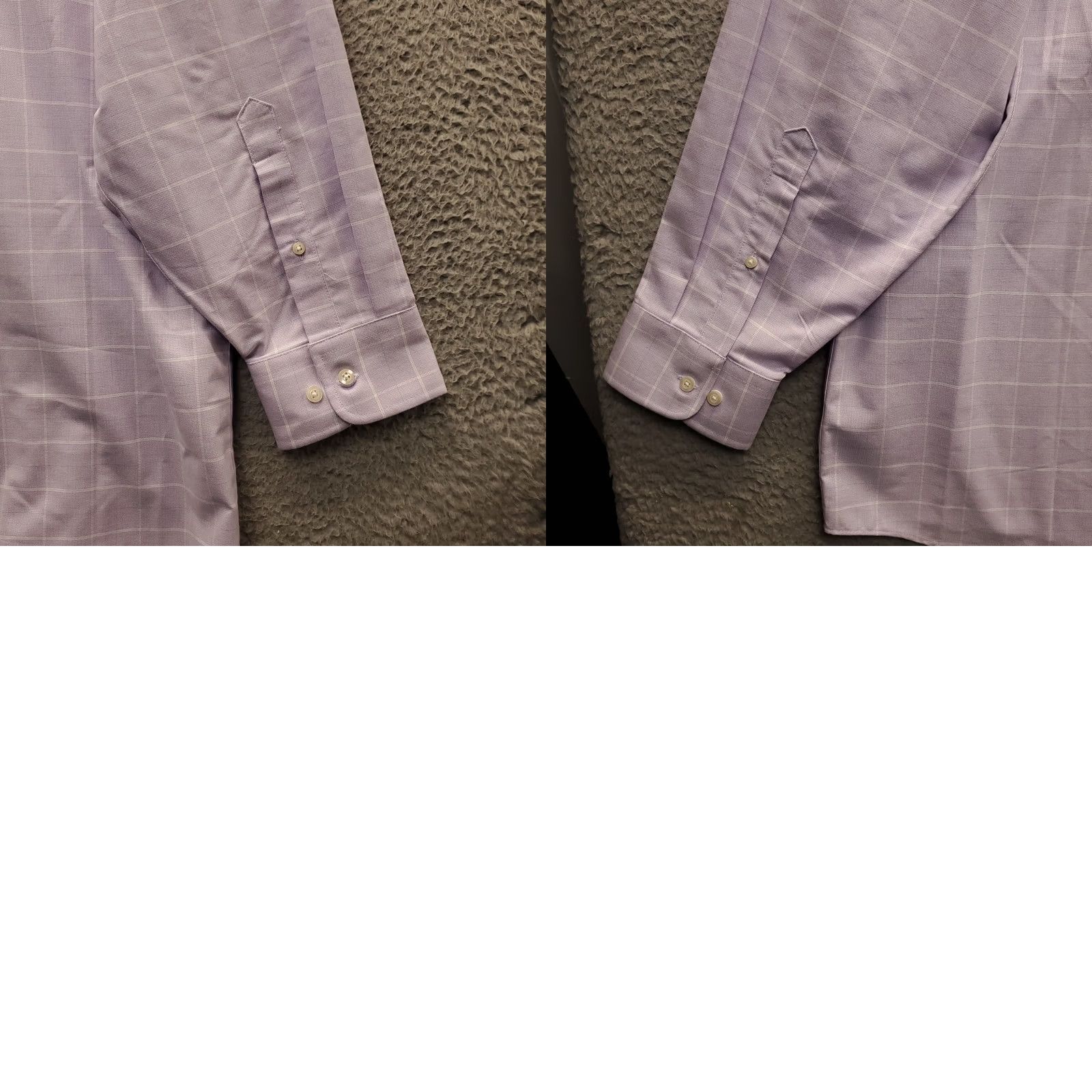 Stafford Stafford Mens Dress Shirt 2XL Multi Orchid Plaid Button Down Collared, Cotton, Long Sleeve, NWT, Big & Tall, Formal Business Shirt Size 48R - 8 Thumbnail