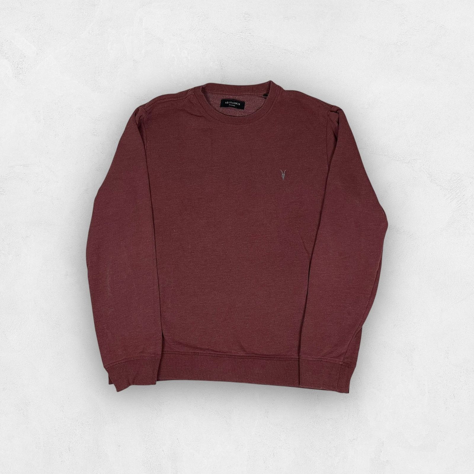 Allsaints Allsaints Raven Men's Brown Crew Neck Pullover Sweatshirt XL Size US XL / EU 56 / 4 - 1 Thumbnail