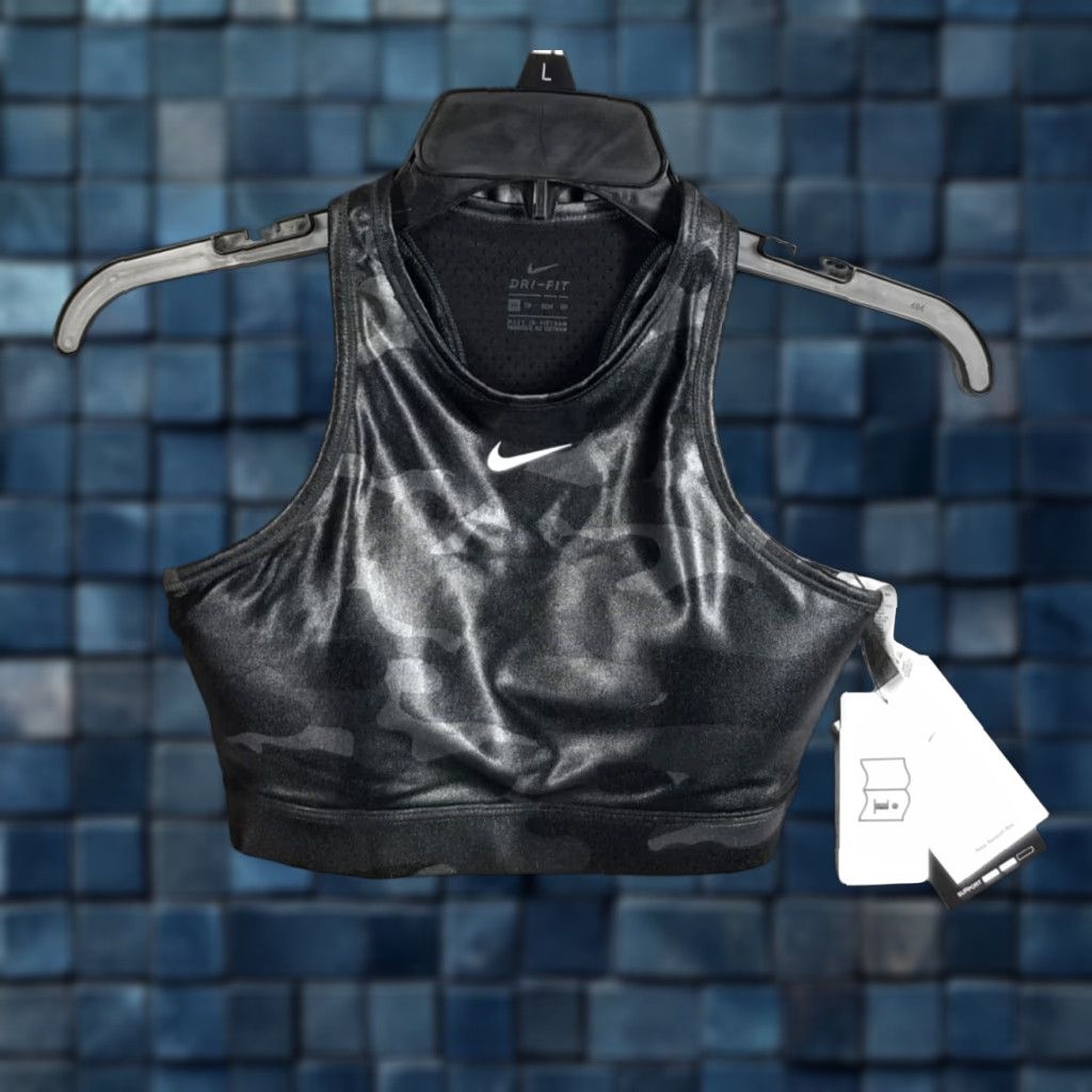 Nike Nike Sports Bra XS Women's Black Camo Swoosh Dri-FIT padded Racerback Pullover 1-Piece MS DD1199-068 Size ONE SIZE - 1 Thumbnail