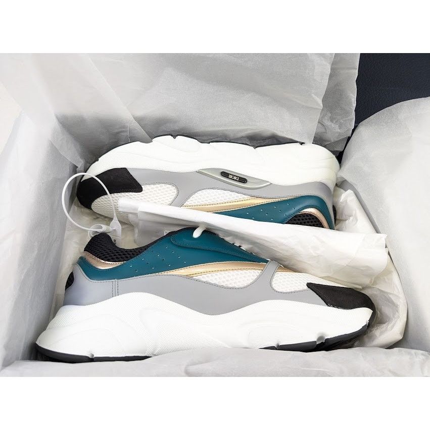 Dior o1rshd1 B22 Calf Mesh Sneakers in Water Green Size US 13 / EU 46 - 22 Thumbnail