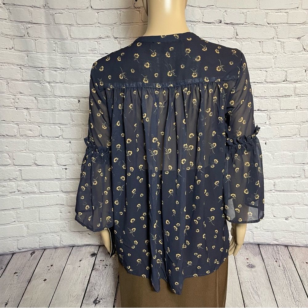 French Connection NWT New French Connection Mahi sheer floral print Blouse Si Size S / US 4 / IT 40 - 9 Thumbnail