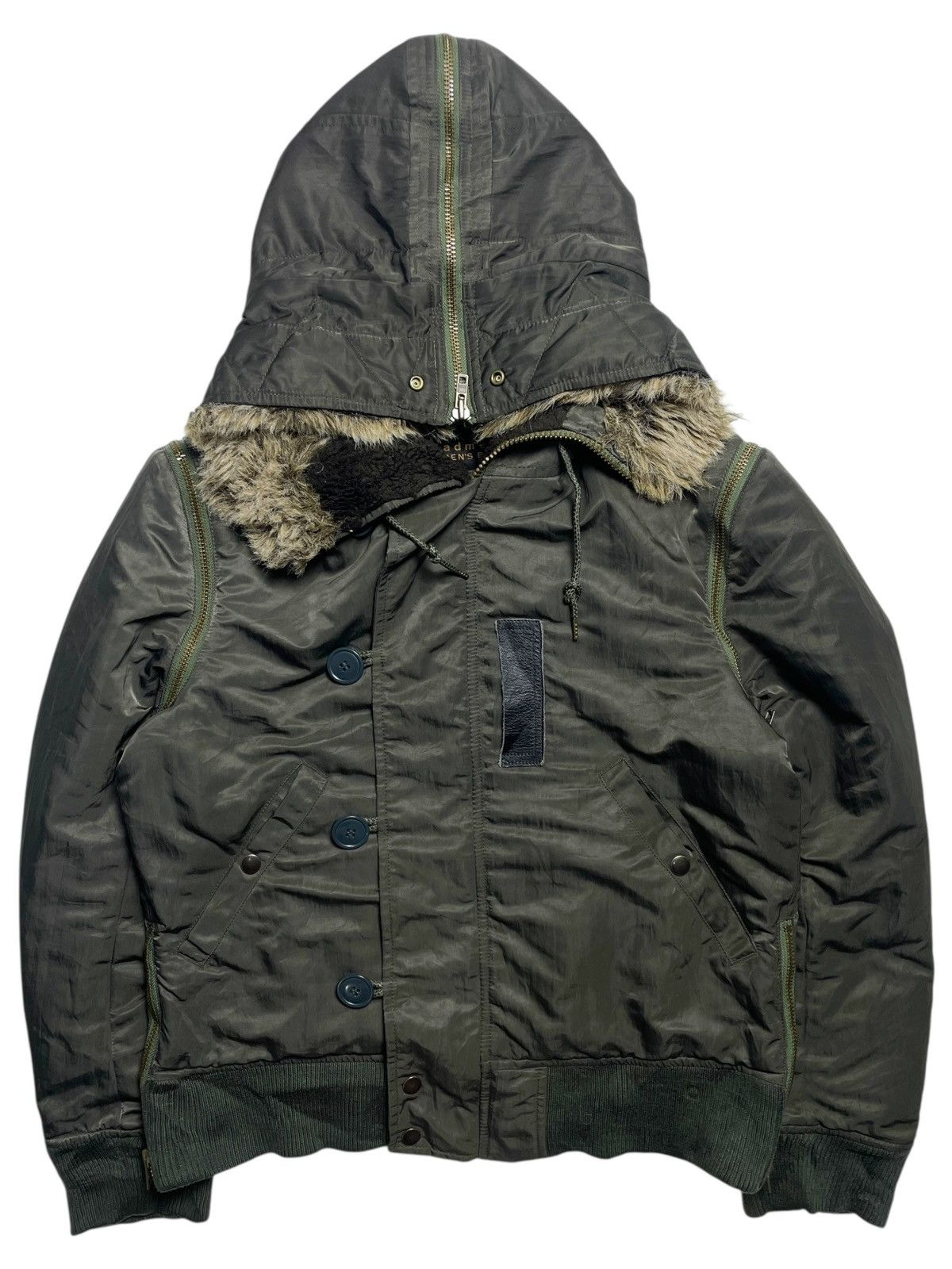 GOA 2000’sMen’s Bigi - Cyber Military N2BStyle Bomber Fur Jacket Size US M / EU 48-50 / 2 - 2 Thumbnail
