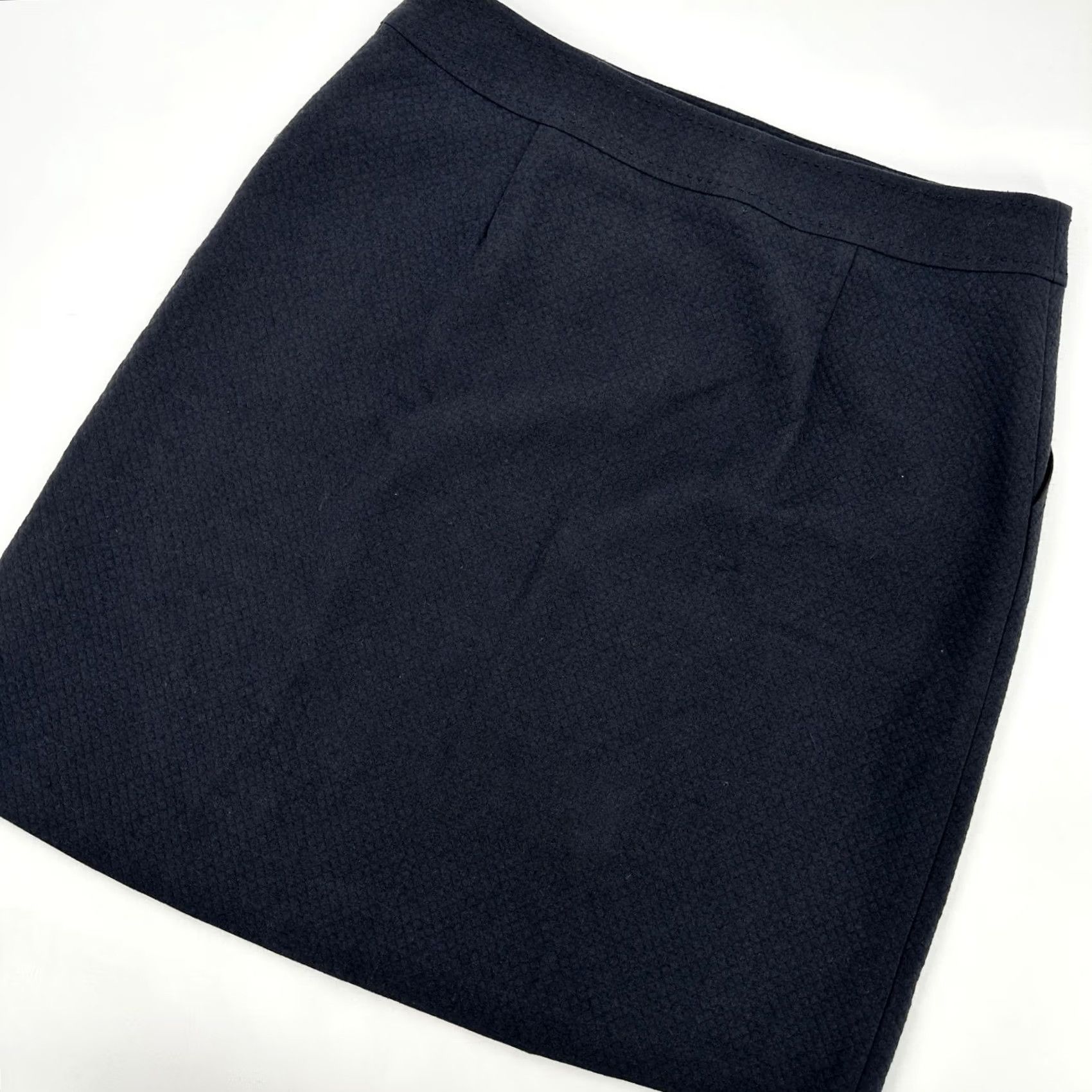 J.McLaughlin J.McLaughlin Black Textured Piqué A-Line Mini Skirt Womens 8 Made in USA Pockets Size 30" / US 8 / IT 44 - 6 Thumbnail