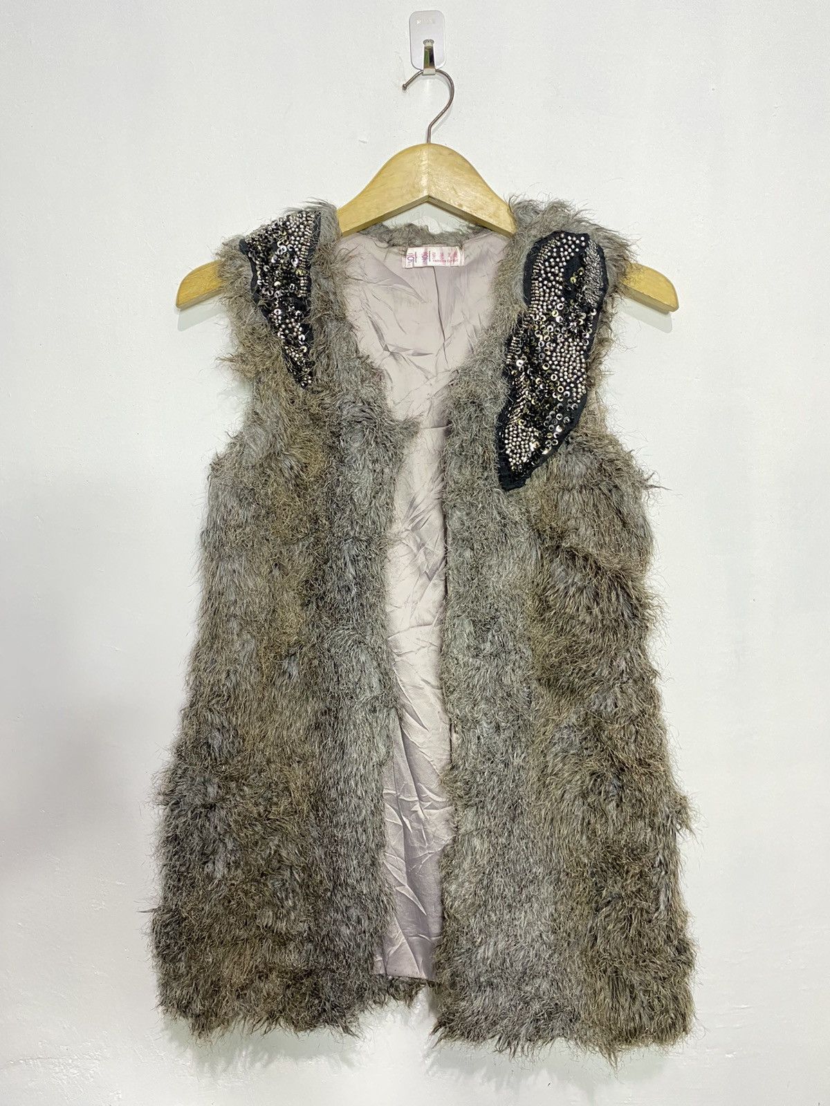 If Six Was Nine Vintage Y2K Crpped Faux Fur Vest LGB Style UNISEX