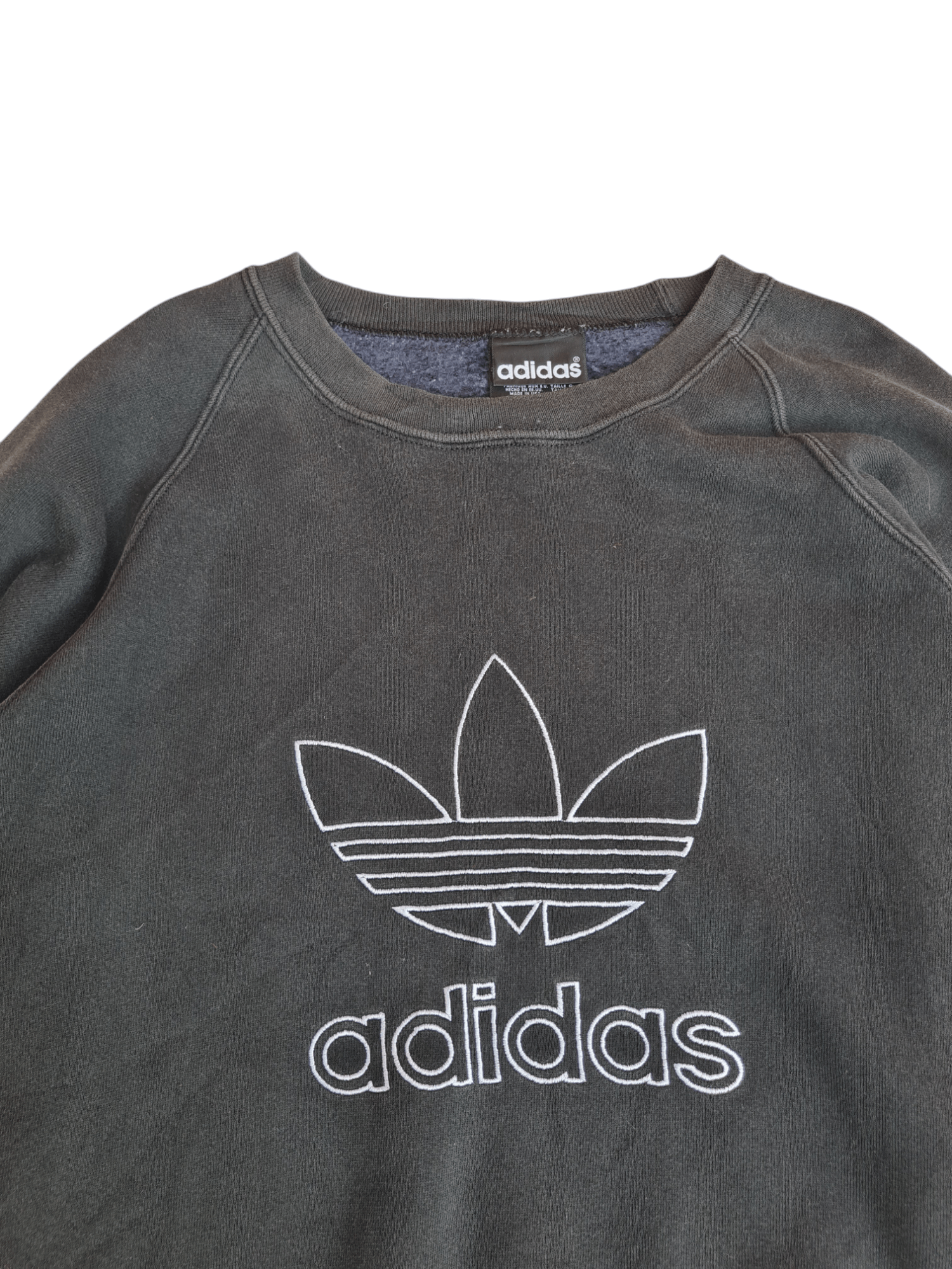 Adidas Vtg Adidas Big Logo Embroided Black Size US L / EU 52-54 / 3 - 3 Thumbnail