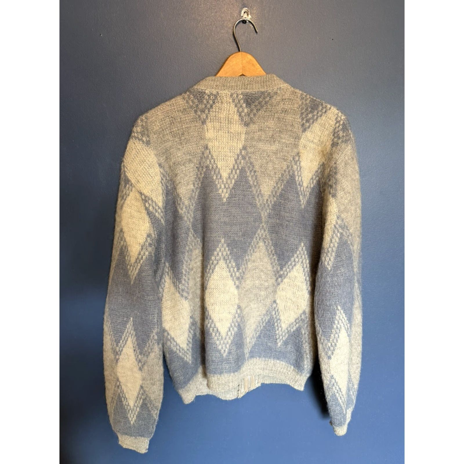 Vintage VINTAGE 60’s Town Craft Argyle Pattern Mohair Zip Cardigan Sweater Size Medium Mens Size US M / EU 48-50 / 2 - 5 Thumbnail