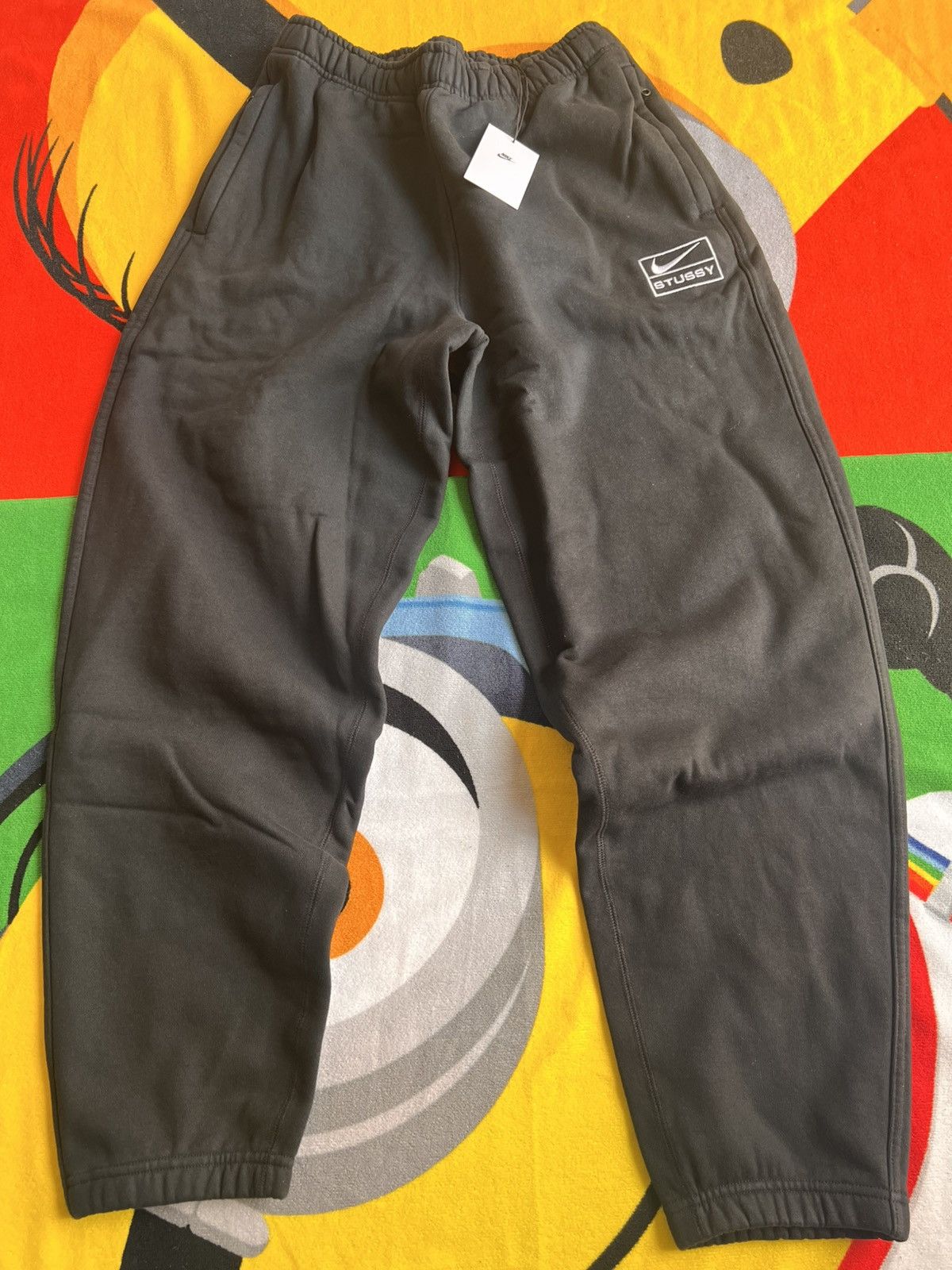 Nike × Stussy S - Nike Stussy Fleece Sweatpant Black FW25 jogger pant logo Size US 32 / EU 48 - 6 Thumbnail
