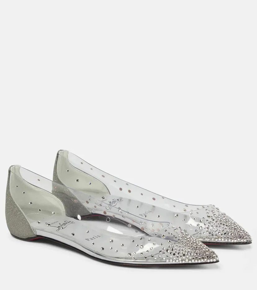 Christian Louboutin os11x0526 Degrastrass PVC Flats in Clear Size US 9 / IT 39 - 2 Thumbnail