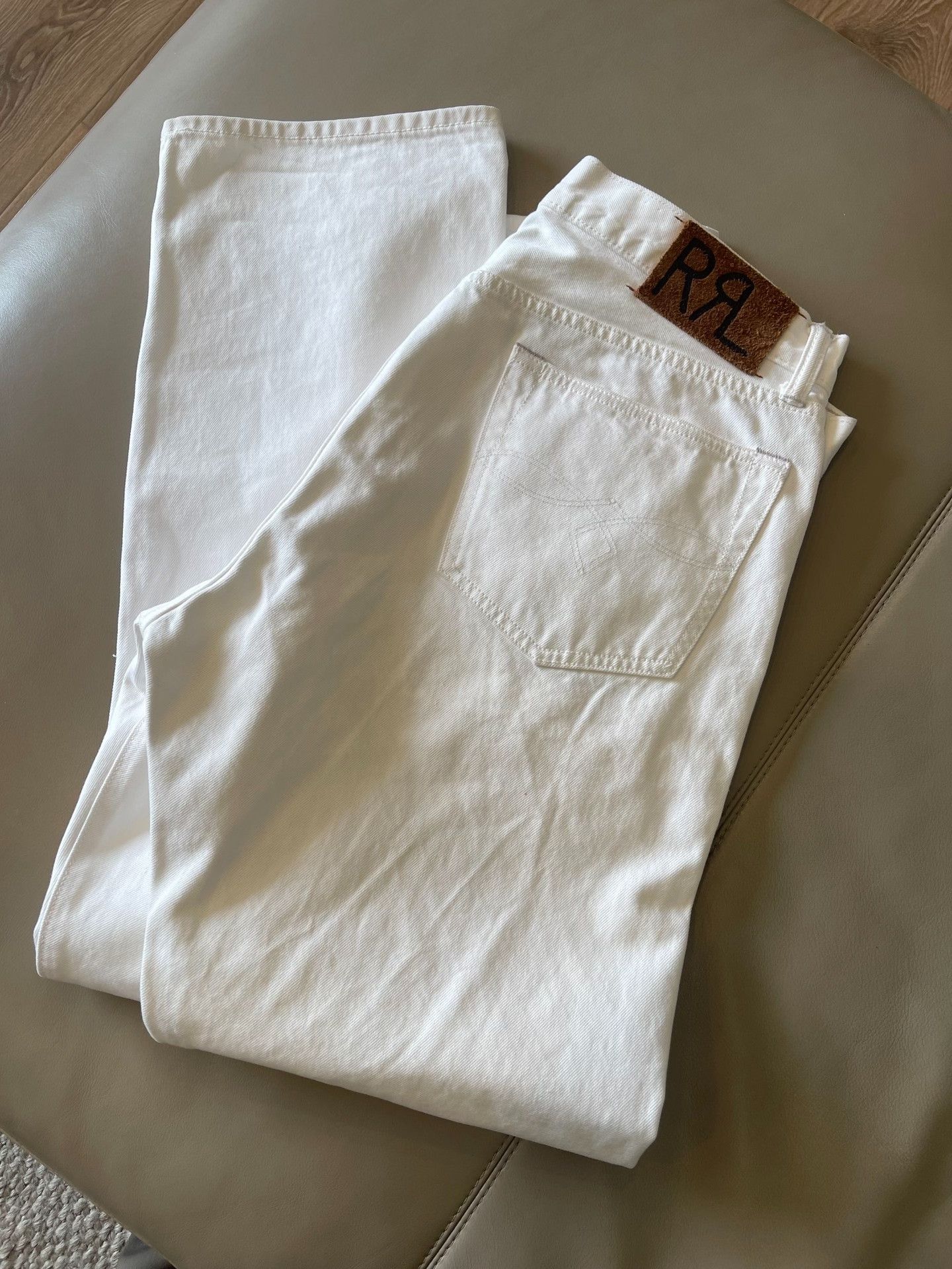 RRL Ralph Lauren RRL Double RL White Denim Jeans Size US 34 / EU 50 - 1 Thumbnail