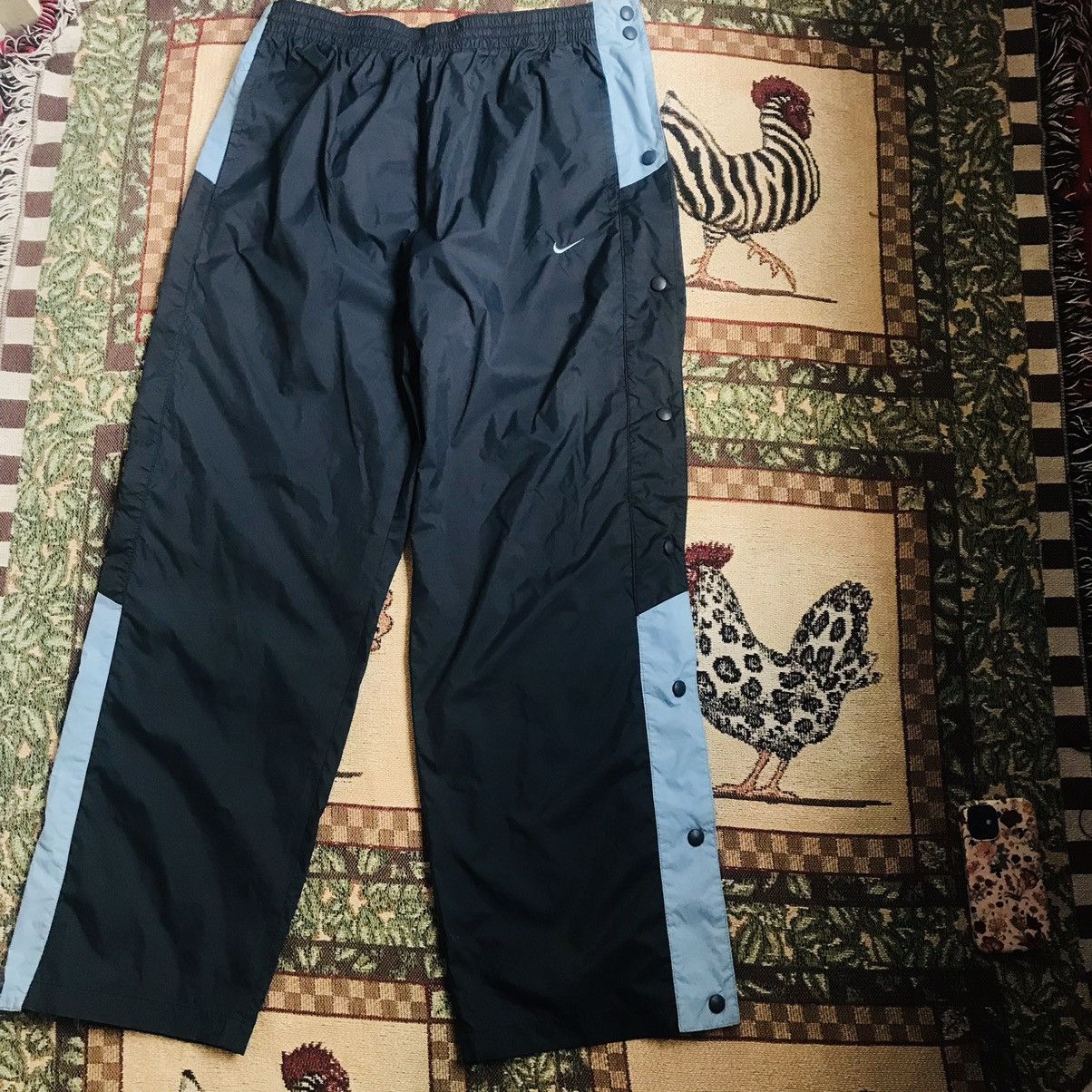 Nike × Vintage Vintage Nike Side Button Nylon Track Pant Size US 34 / EU 50 - 1 Thumbnail