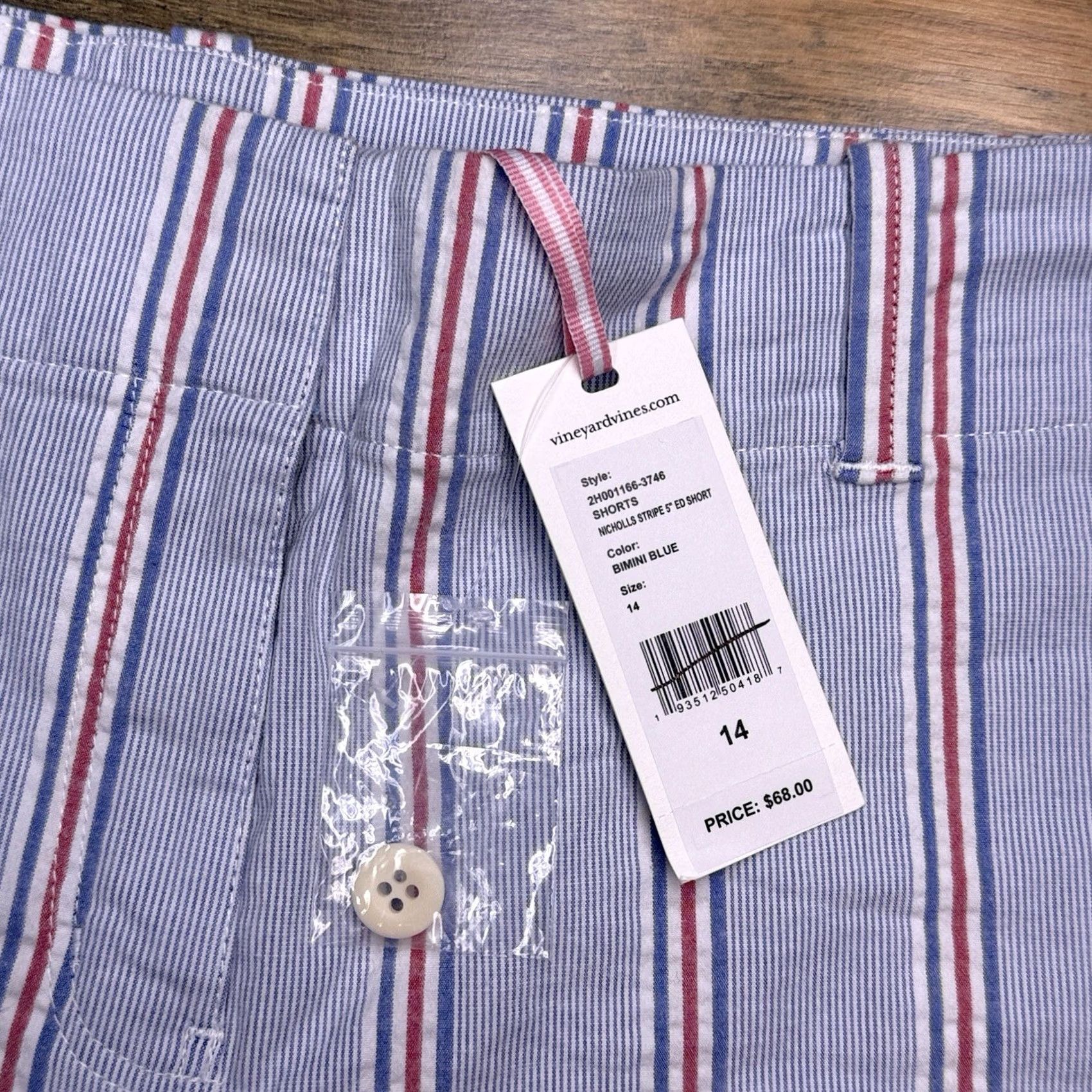 Vineyard Vines Vineyard Vines Nicholls Stripe Ed Shorts Womens 14 Bimini Blue 5 Inch New Size 36" / US 14 / IT 50 - 3 Thumbnail