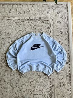 Baby blue nike online spellout sweatshirt