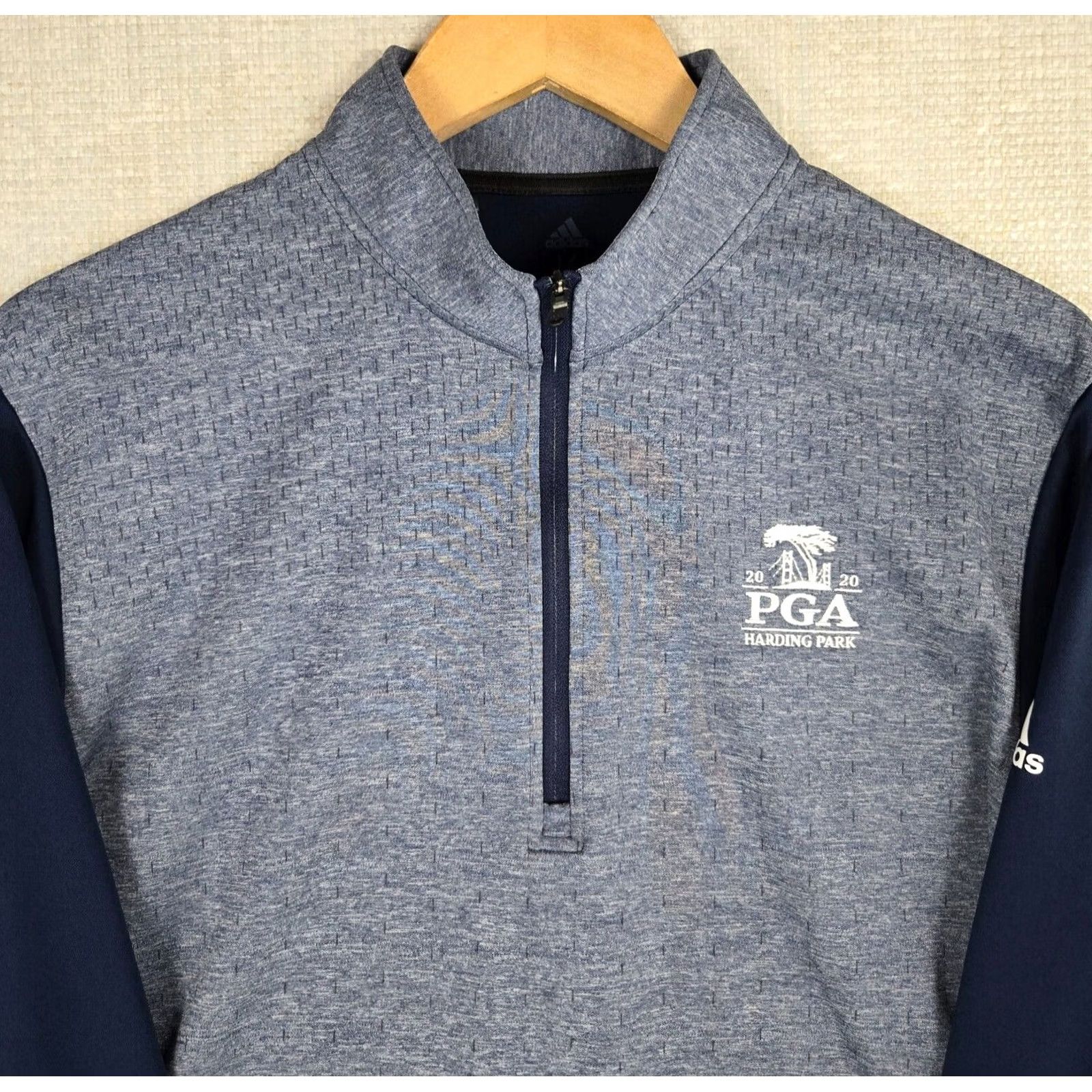 Adidas ADIDAS Mens 1/4 Zip Pullover San Fran Park Golf Blue Size US M / EU 48-50 / 2 - 2 Thumbnail